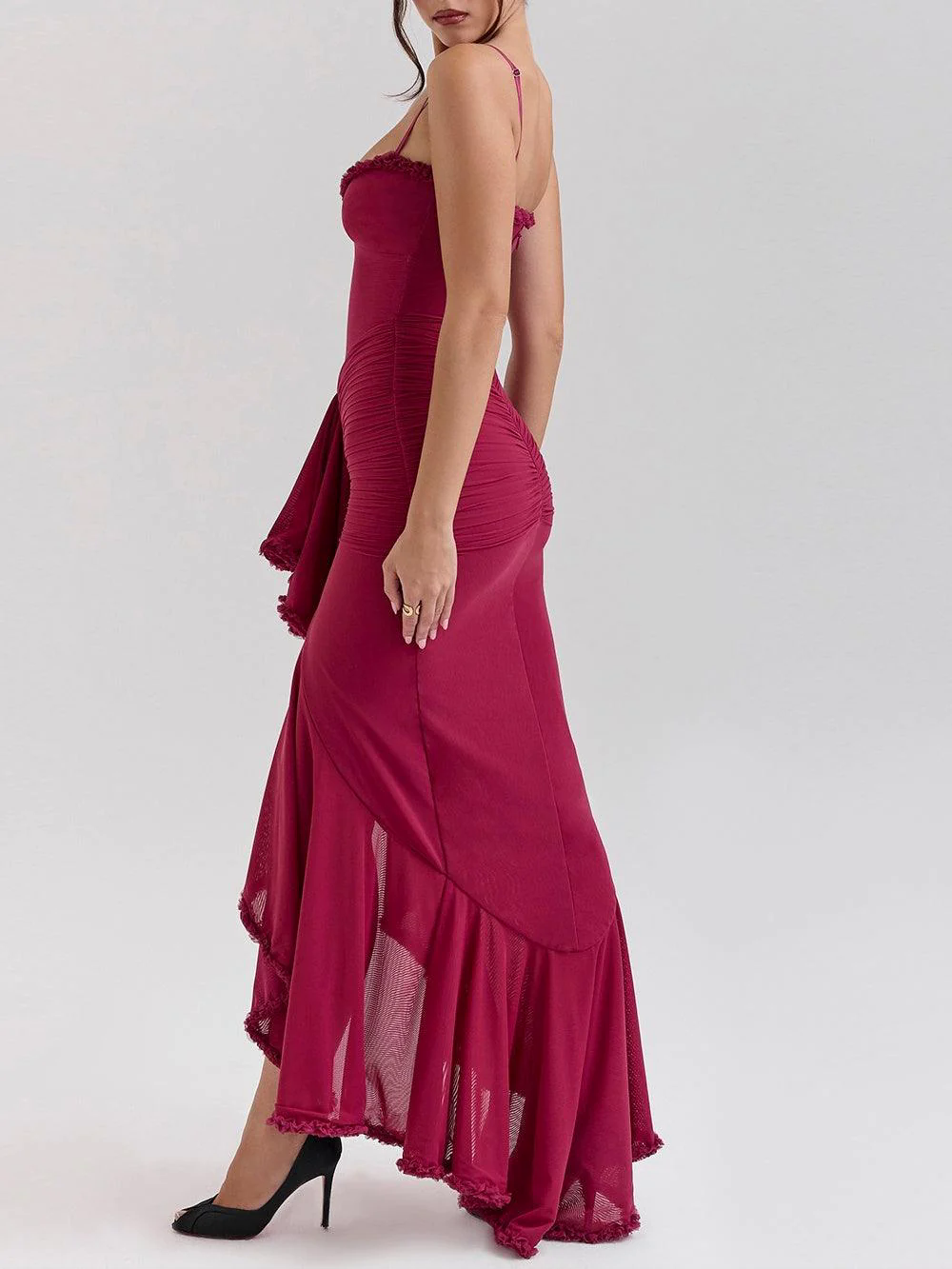 Off-the-shoulder mesh maxi dress Off-the-shoulder mesh maxi dress