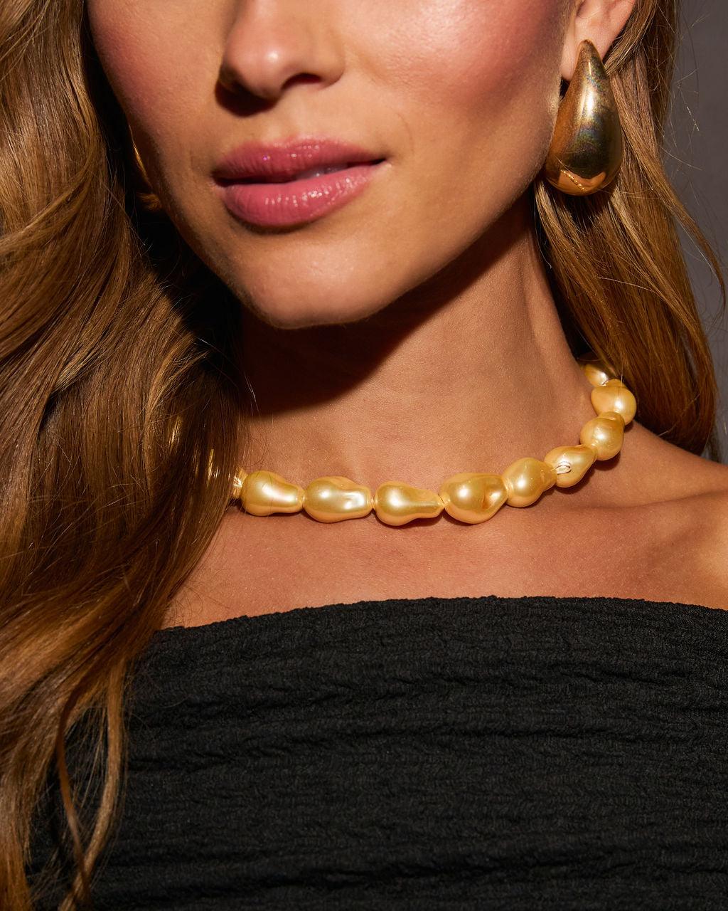 Wish List Plated Baroque Pearl Necklace Wish List Plated Baroque Pearl Necklace