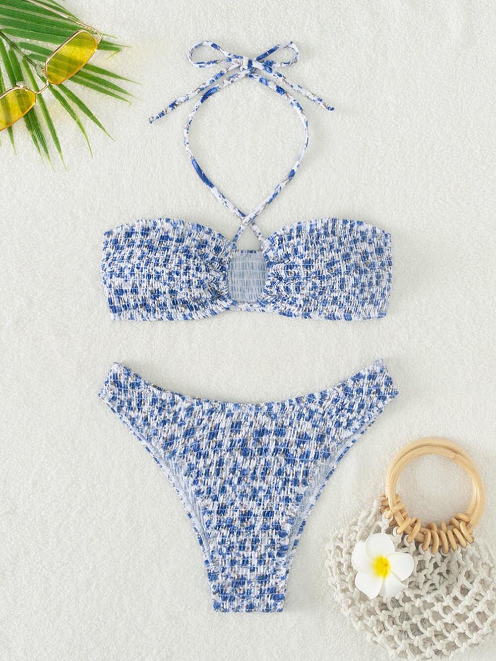 Floral Halter Bikini Suit Floral Halter Bikini Suit