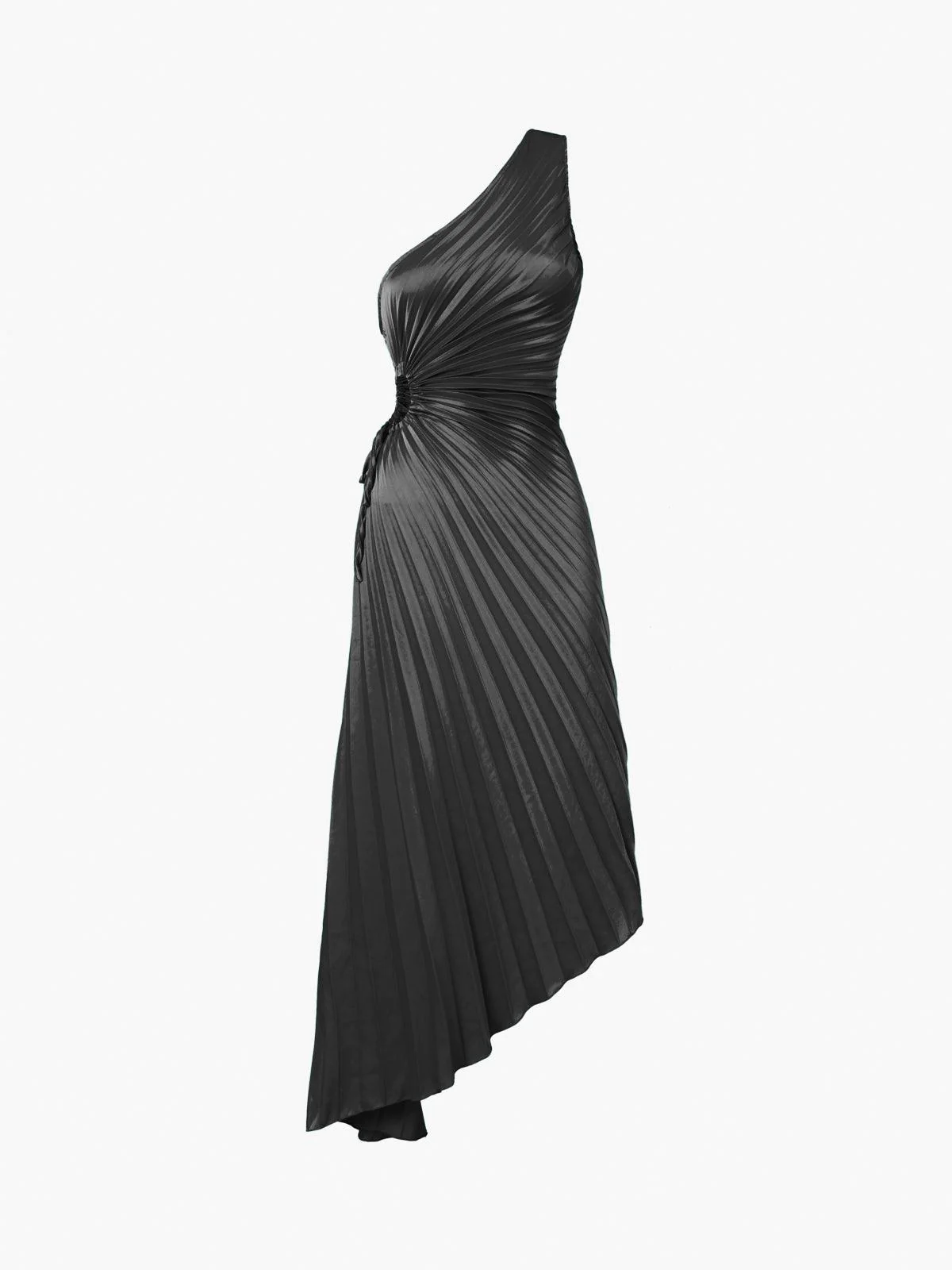 Bold In Pleat Satin Cutout Long Dress Bold In Pleat Satin Cutout Long Dress