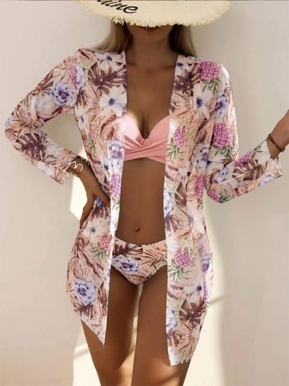Printed Swimsuit Three-Piece Set Printed Swimsuit Three-Piece Set