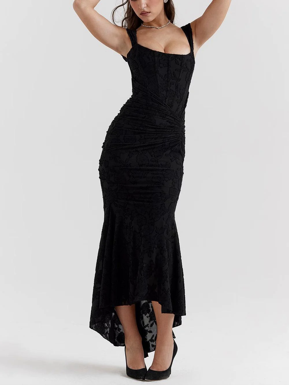 Blue bell floral maxi dress