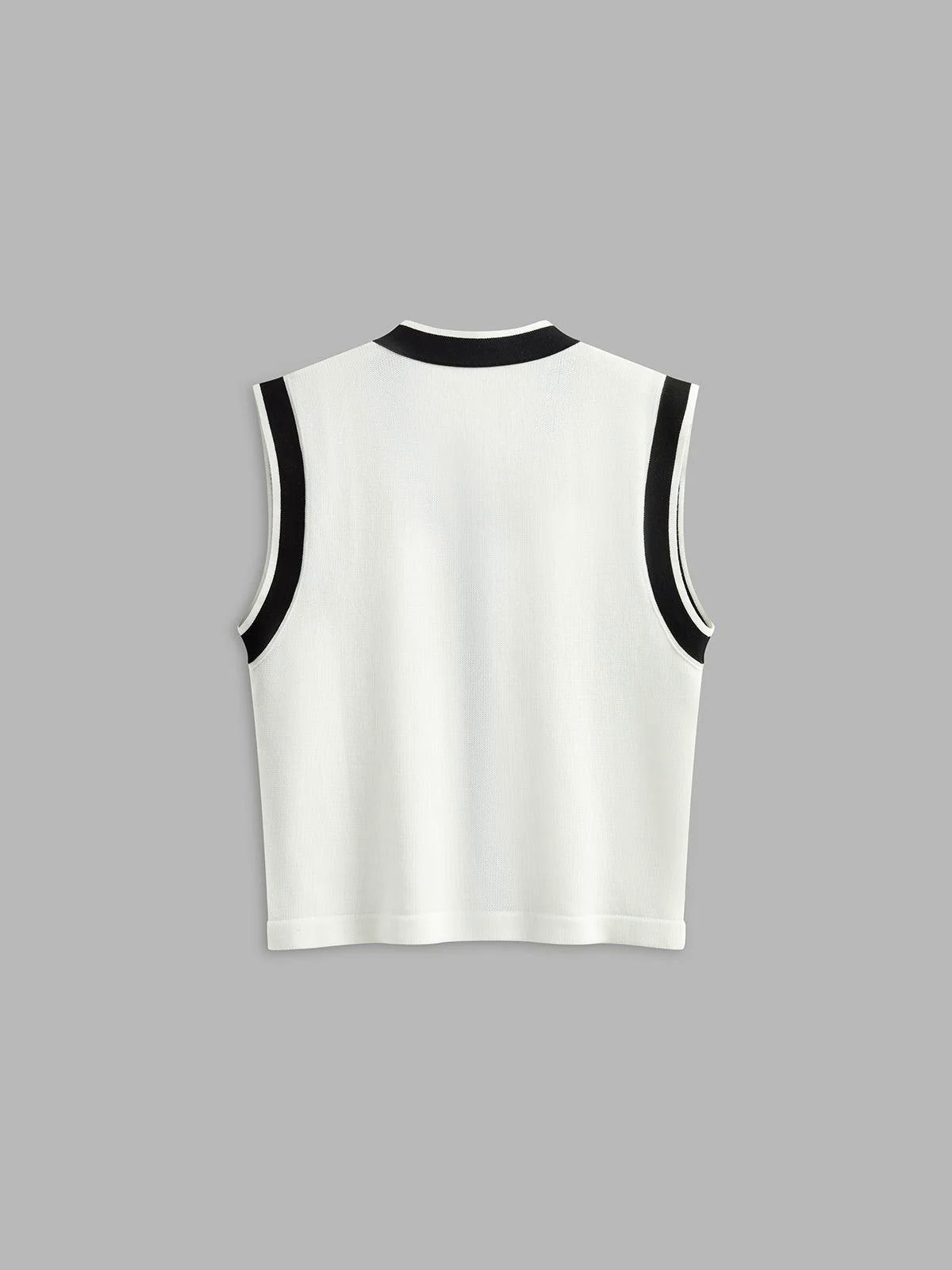 Contrast Trim Sweater Vest Contrast Trim Sweater Vest