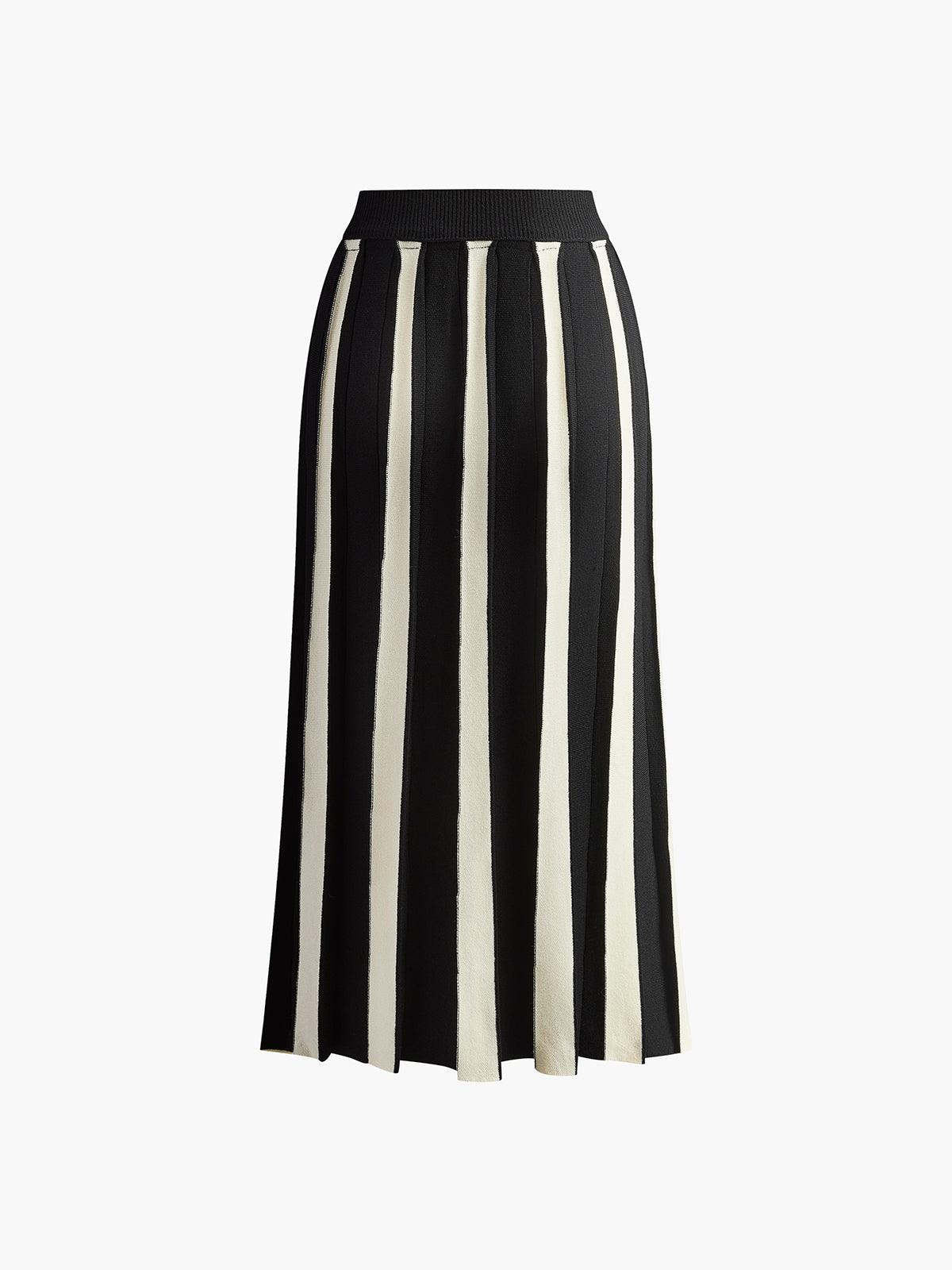Color Block Knit Midi Skirt Color Block Knit Midi Skirt