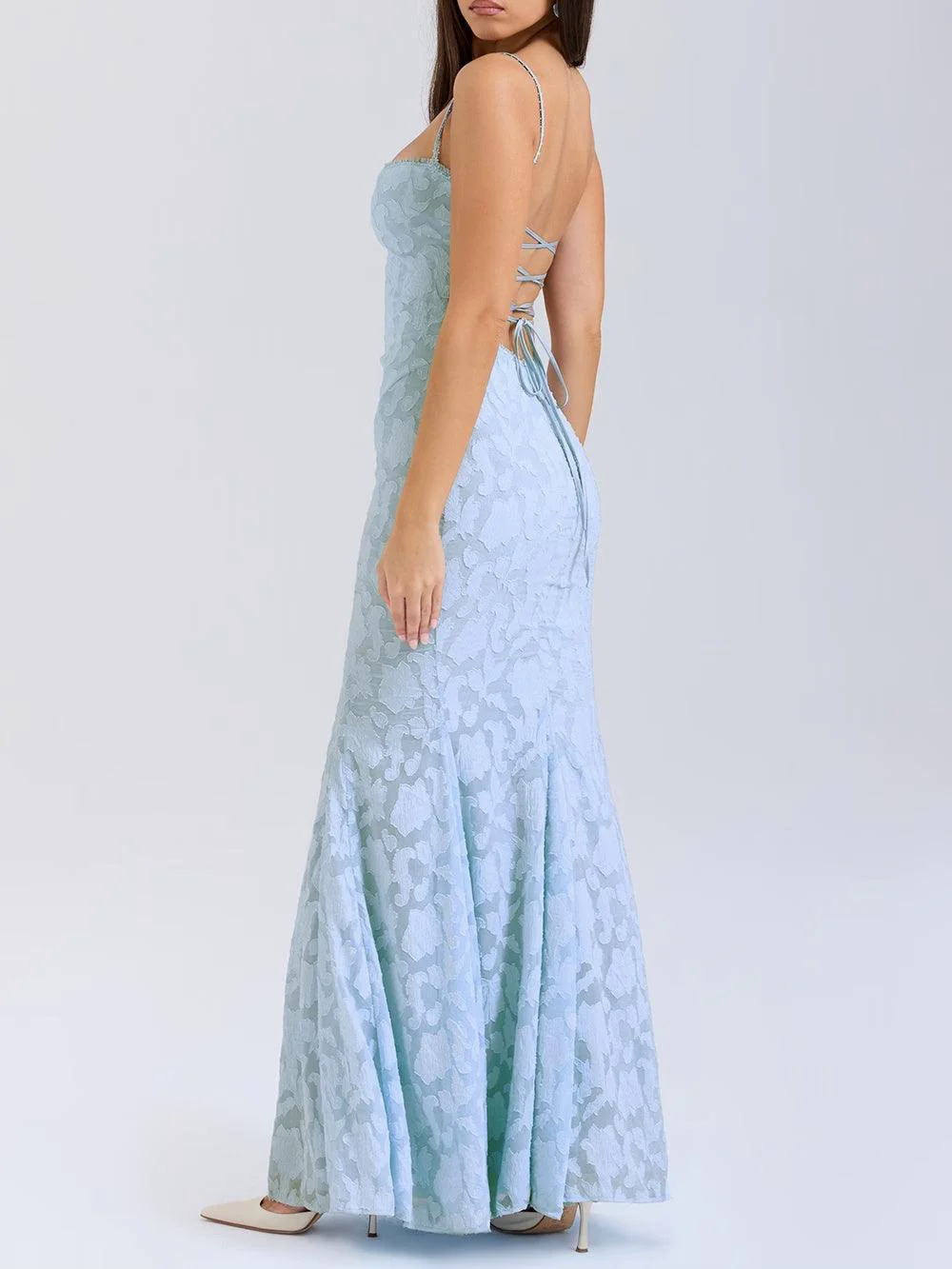 Tie-back fishtail maxi dress Tie-back fishtail maxi dress