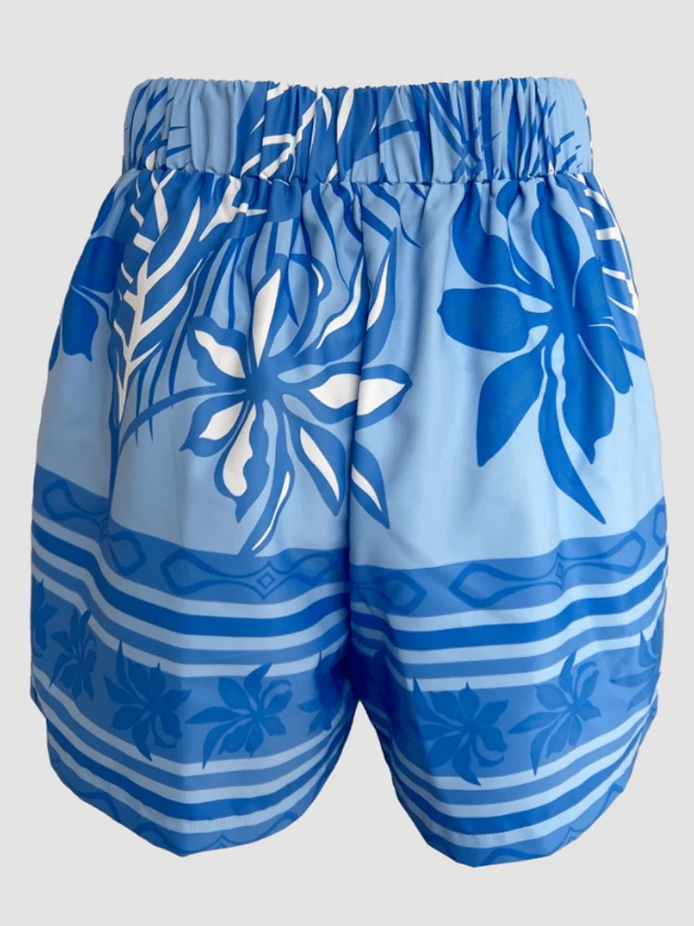 Printed shorts and chest wrap two-piece set Printed shorts and chest wrap two-piece set