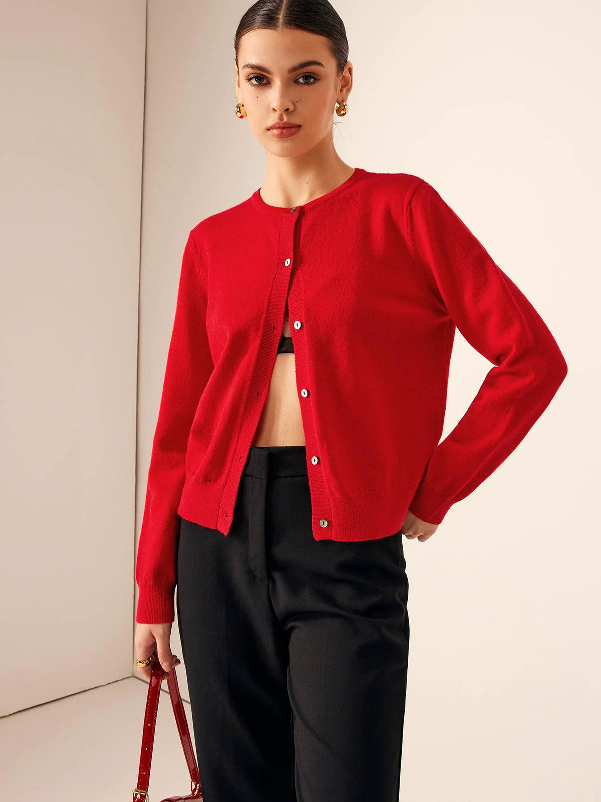 Button Down Cashmere-Blend Cardigan Button Down Cashmere-Blend Cardigan