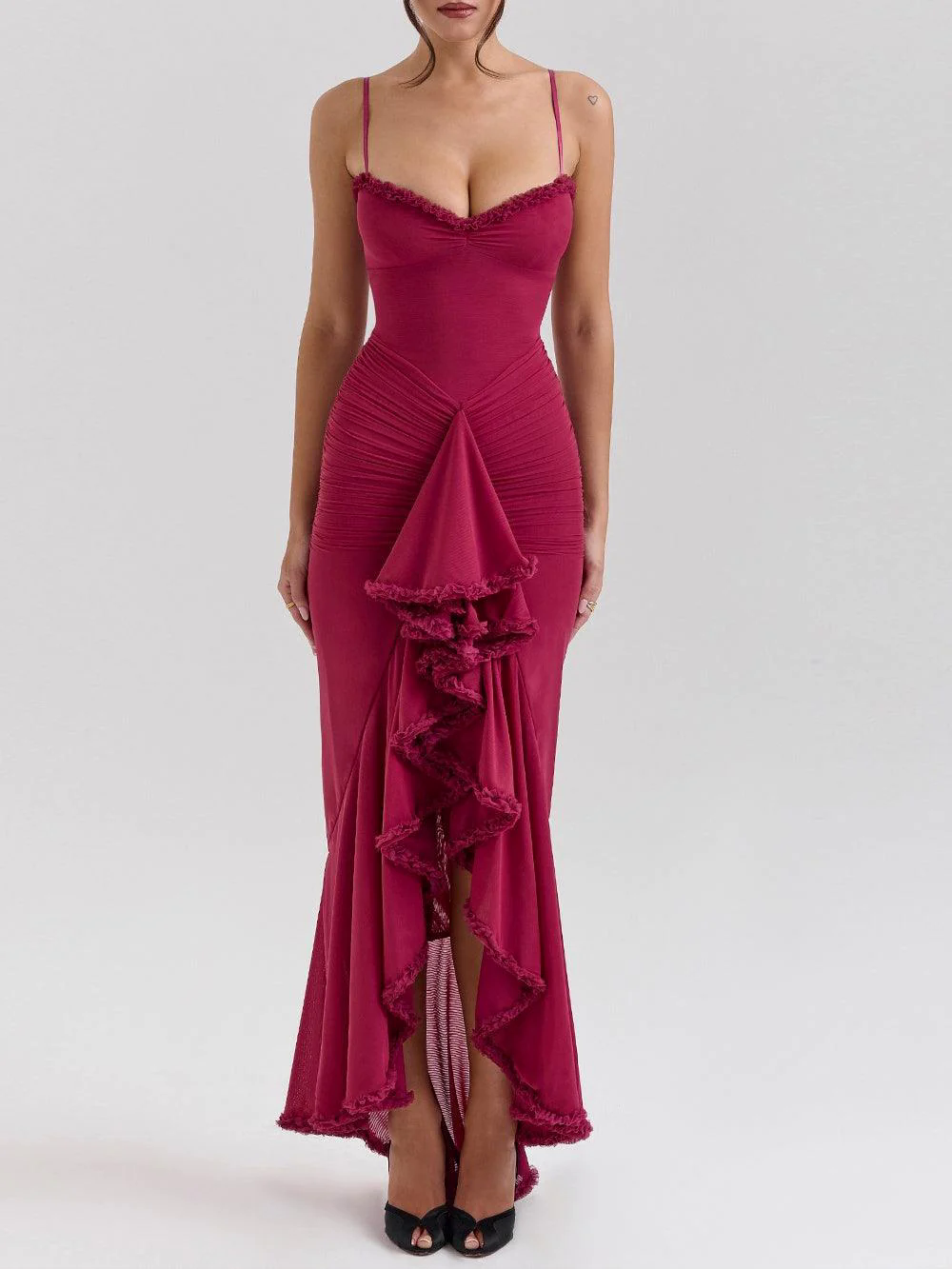 Off-the-shoulder mesh maxi dress Off-the-shoulder mesh maxi dress