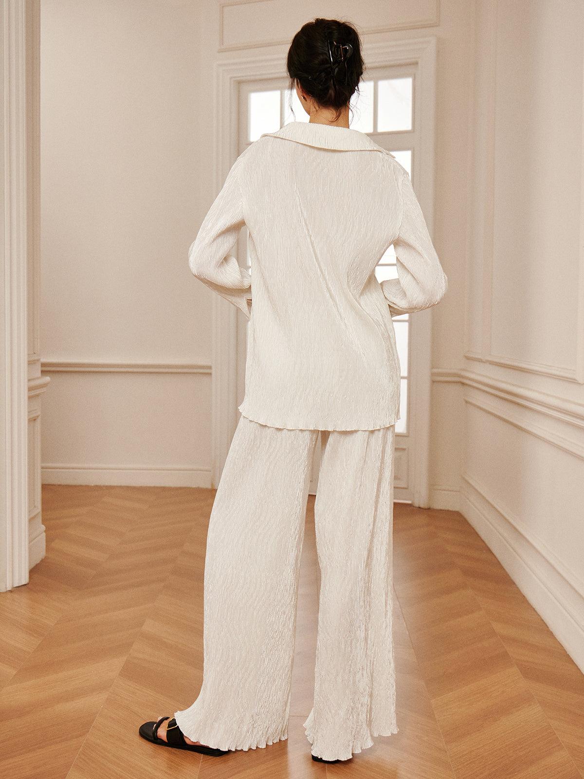 Minimalist Plisse Wide Leg Pants Minimalist Plisse Wide Leg Pants
