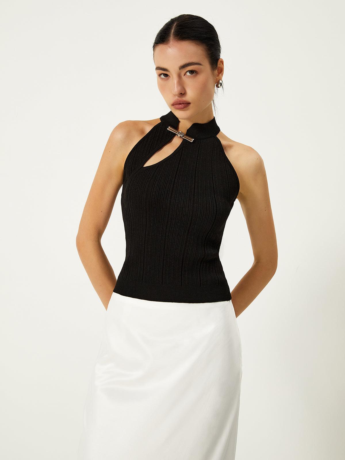 Asymmetrical Button Sweater Vest Asymmetrical Button Sweater Vest