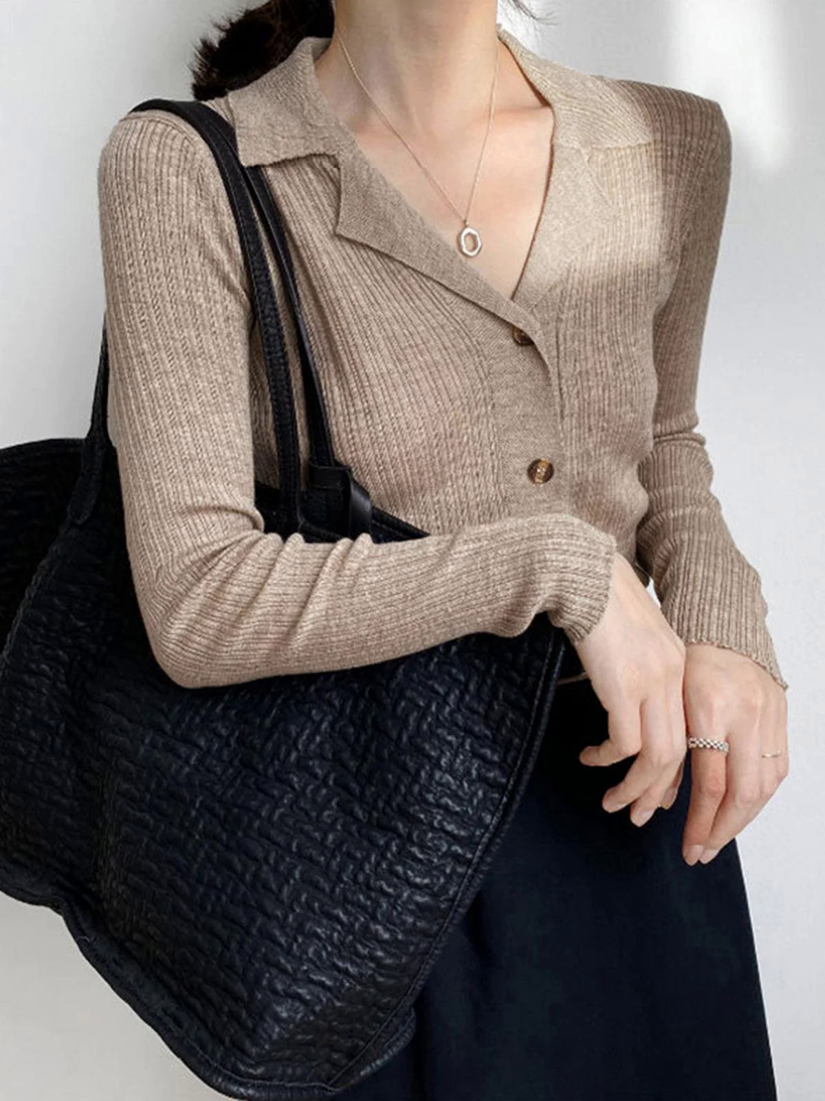 Button Up Collared Knit Top Button Up Collared Knit Top