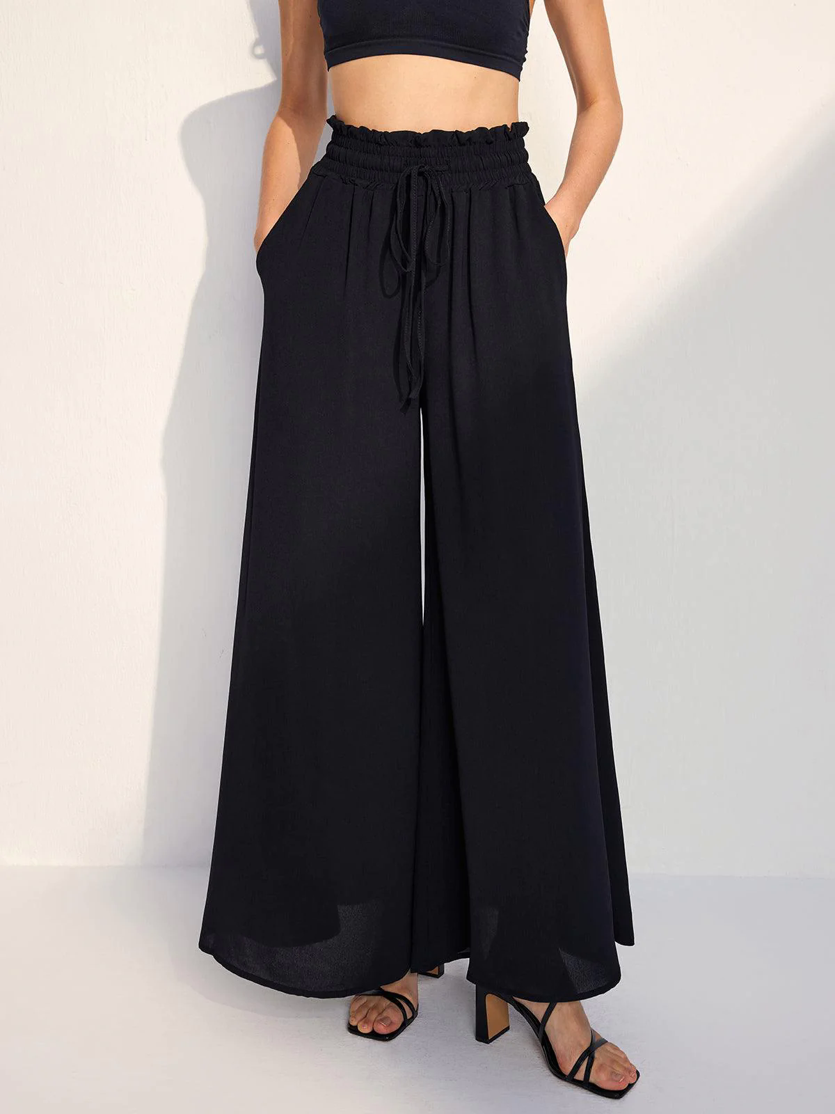 Casual Drawstring Elastic Waist Pants Casual Drawstring Elastic Waist Pants
