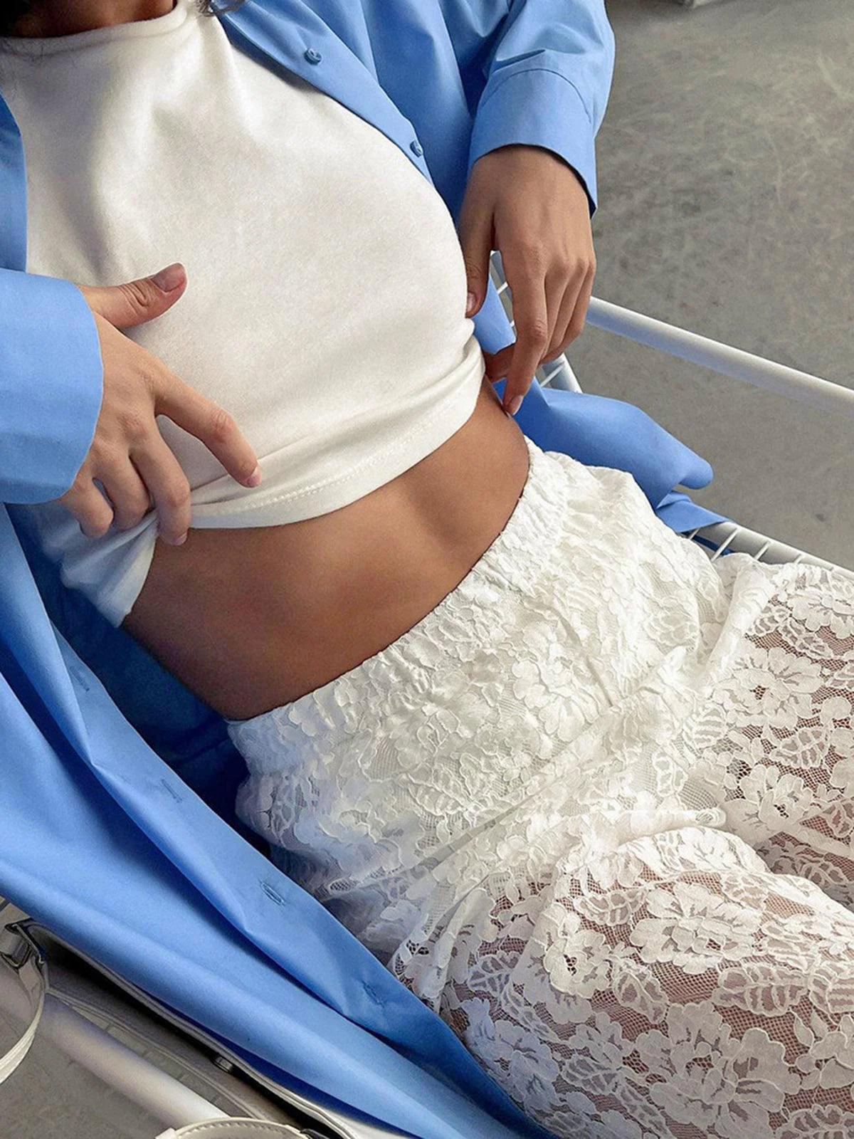 Sheer Lace Wide Leg Pants Sheer Lace Wide Leg Pants