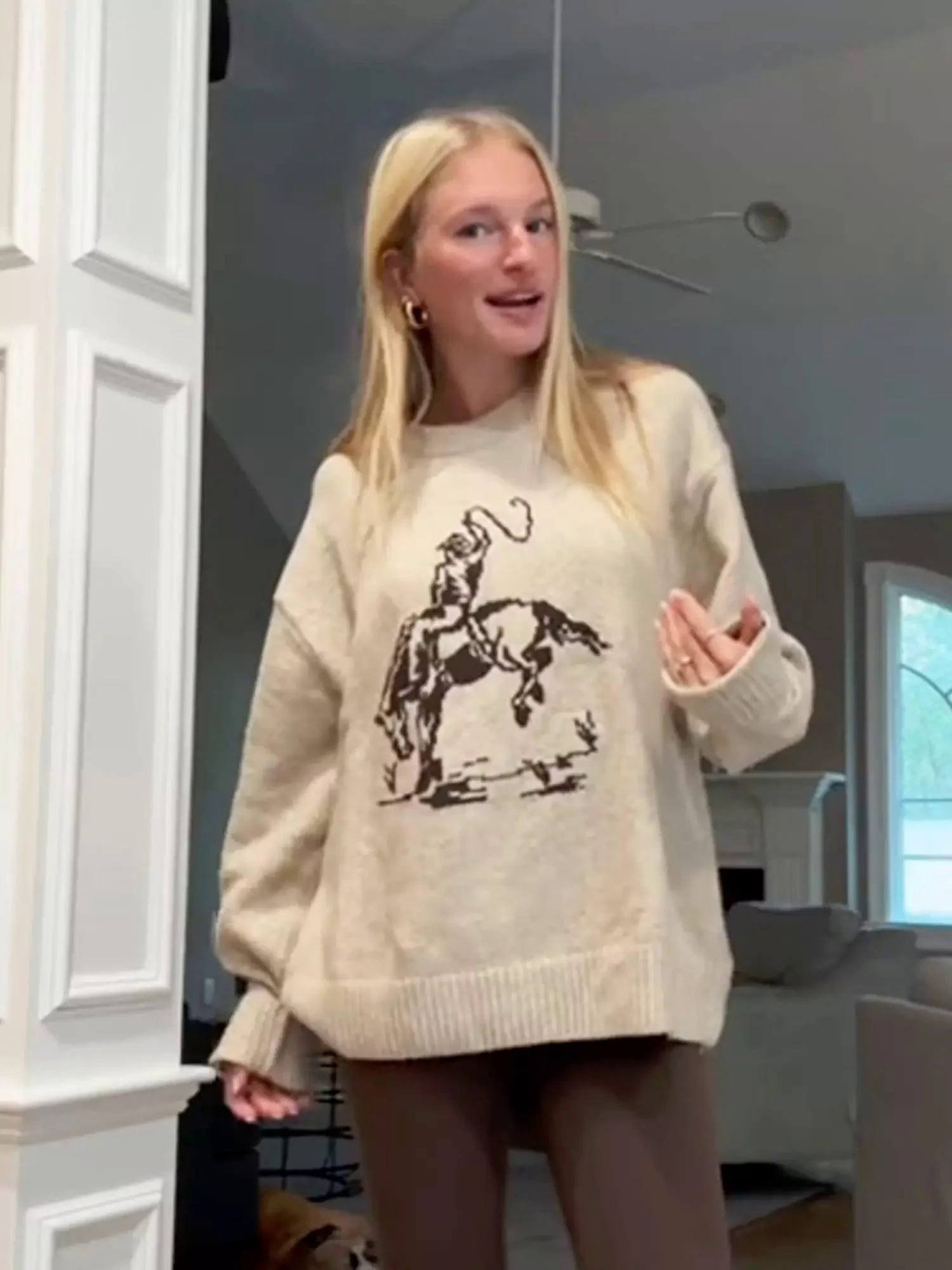 Cowboy Graphic Crew Sweater Cowboy Graphic Crew Sweater