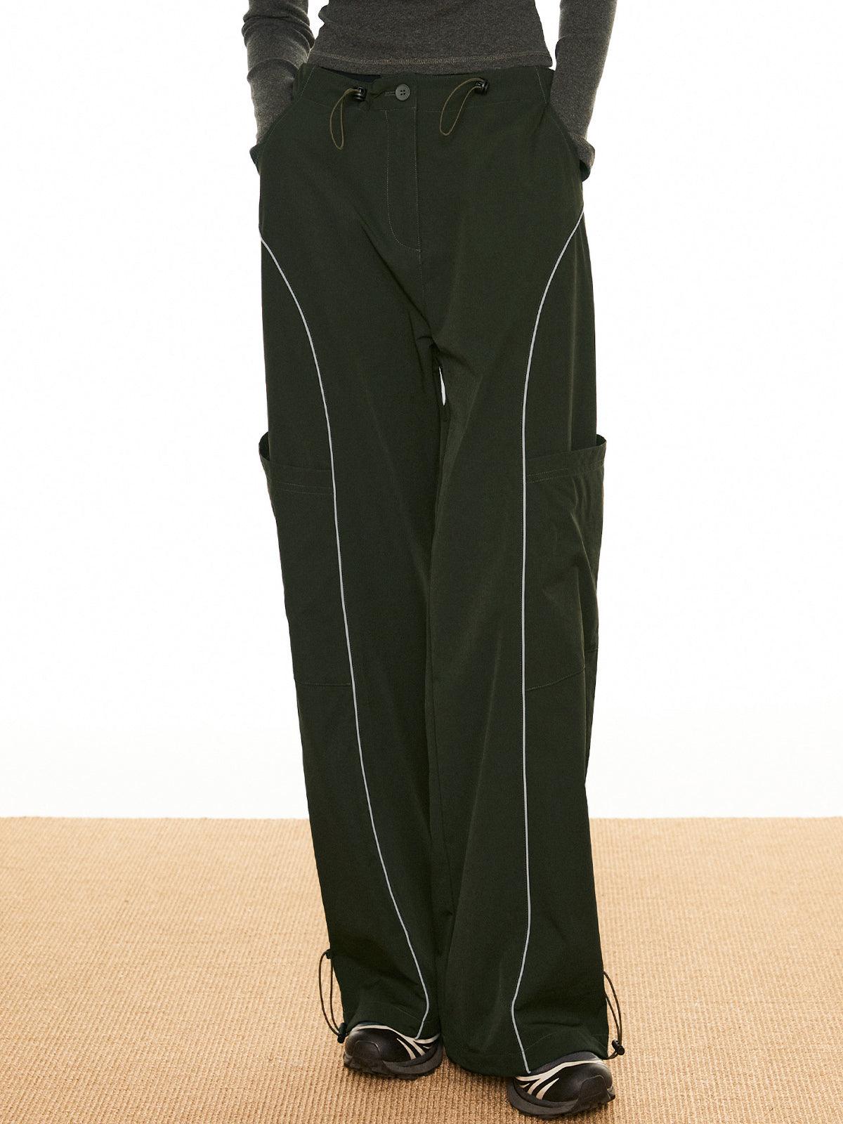 Contrast Piping Drawstring Pants Contrast Piping Drawstring Pants