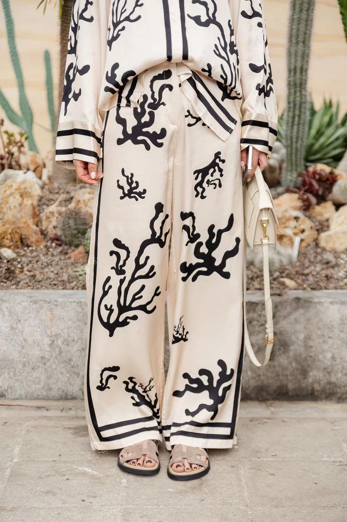 Satin Casual Two Piece Set Satin Casual Two Piece Set