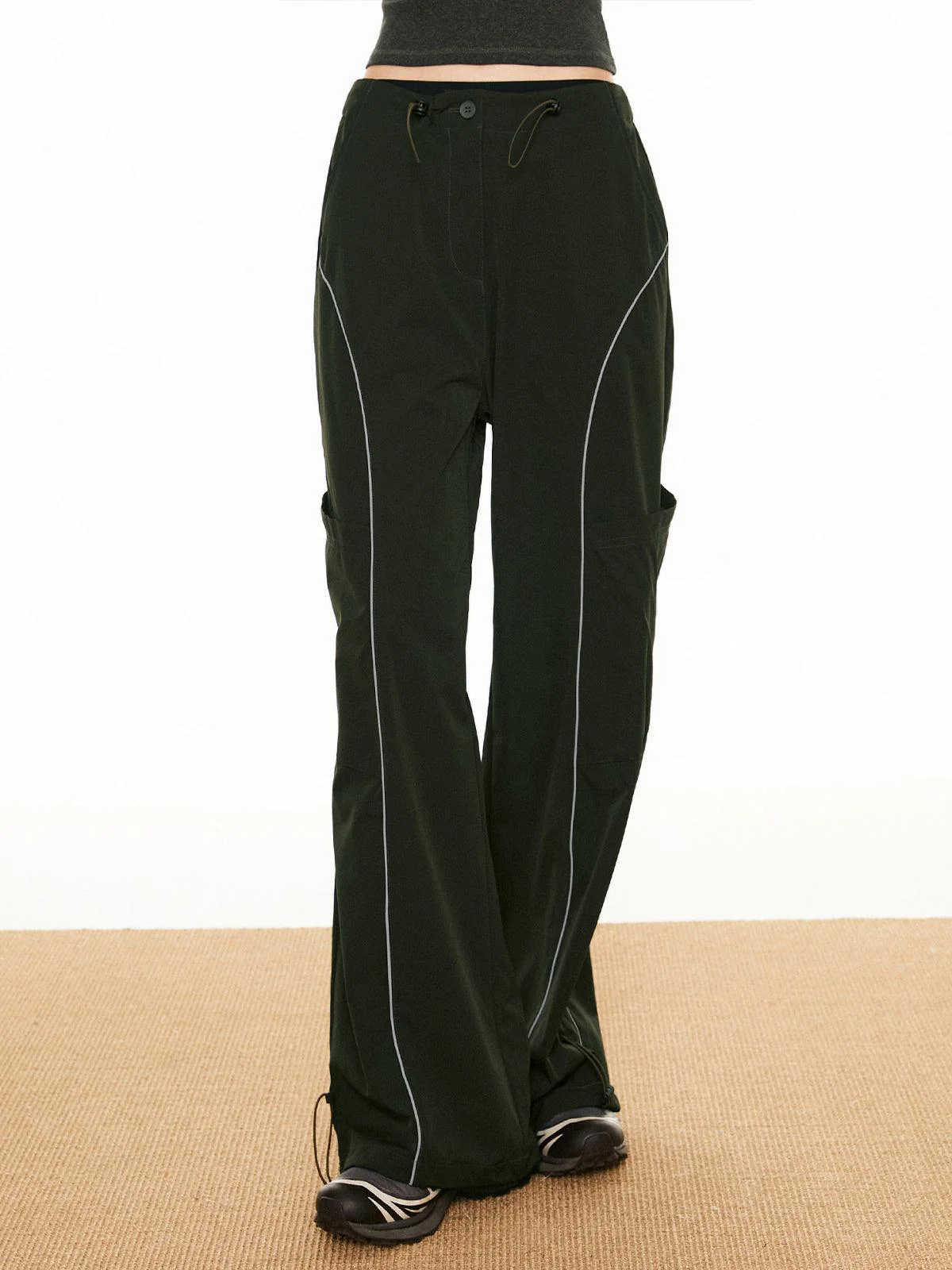 Contrast Piping Drawstring Pants Contrast Piping Drawstring Pants