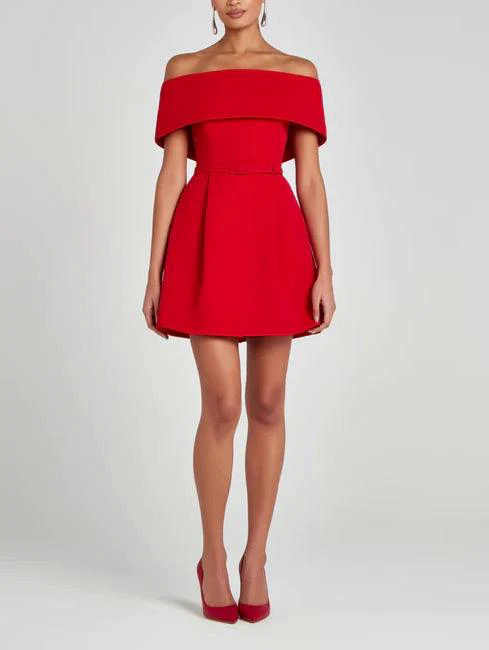 Elegant Evening Lapel Bandeau Removable Belt Pocketed Mini Dress Elegant Evening Lapel Bandeau Removable Belt Pocketed Mini Dress