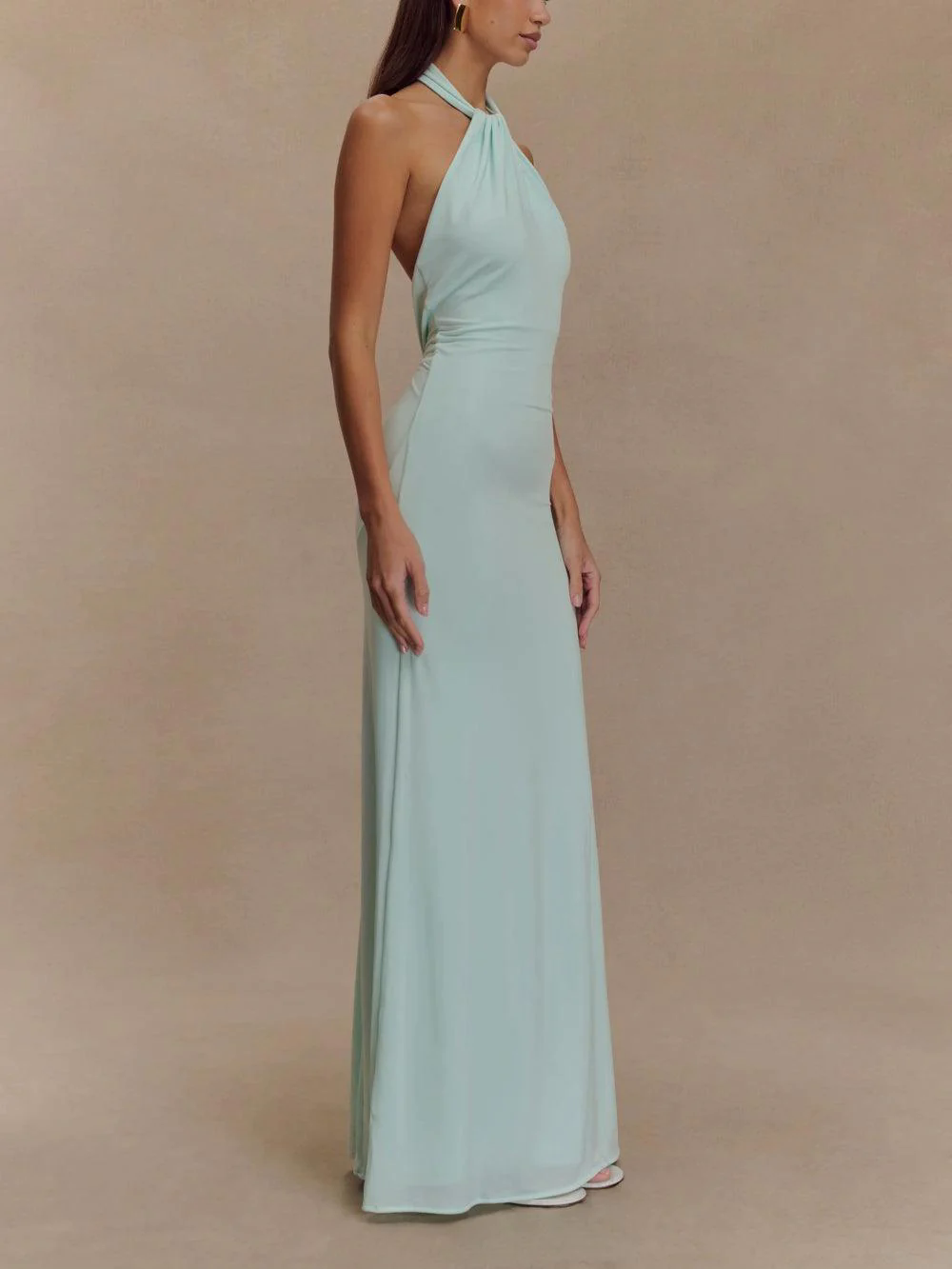 Slinky Halter Maxi Dress - Lagoon Slinky Halter Maxi Dress - Lagoon