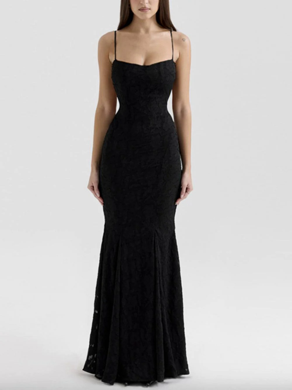 Tie-back fishtail maxi dress Tie-back fishtail maxi dress