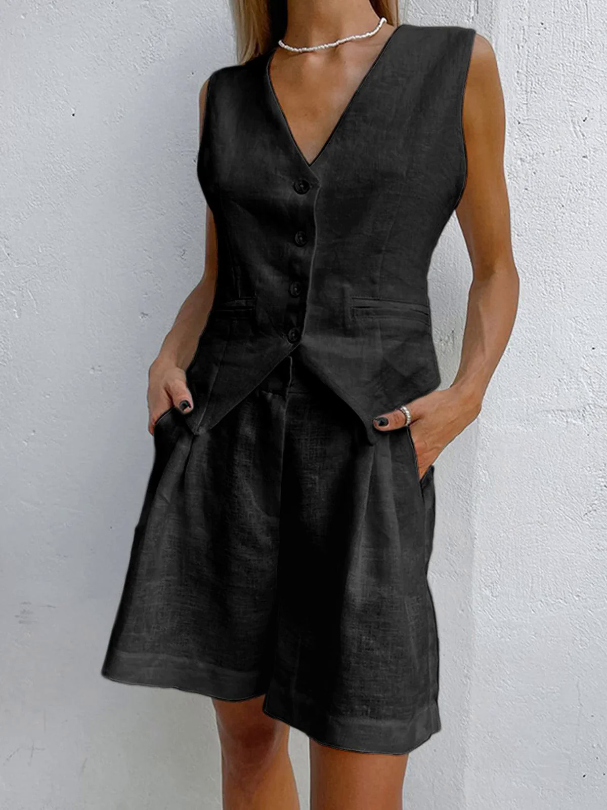 Paros Cover Up Two Piece Shorts Set Paros Cover Up Two Piece Shorts Set