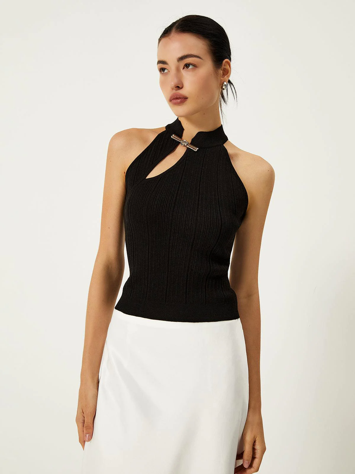 Asymmetrical Button Sweater Vest Asymmetrical Button Sweater Vest
