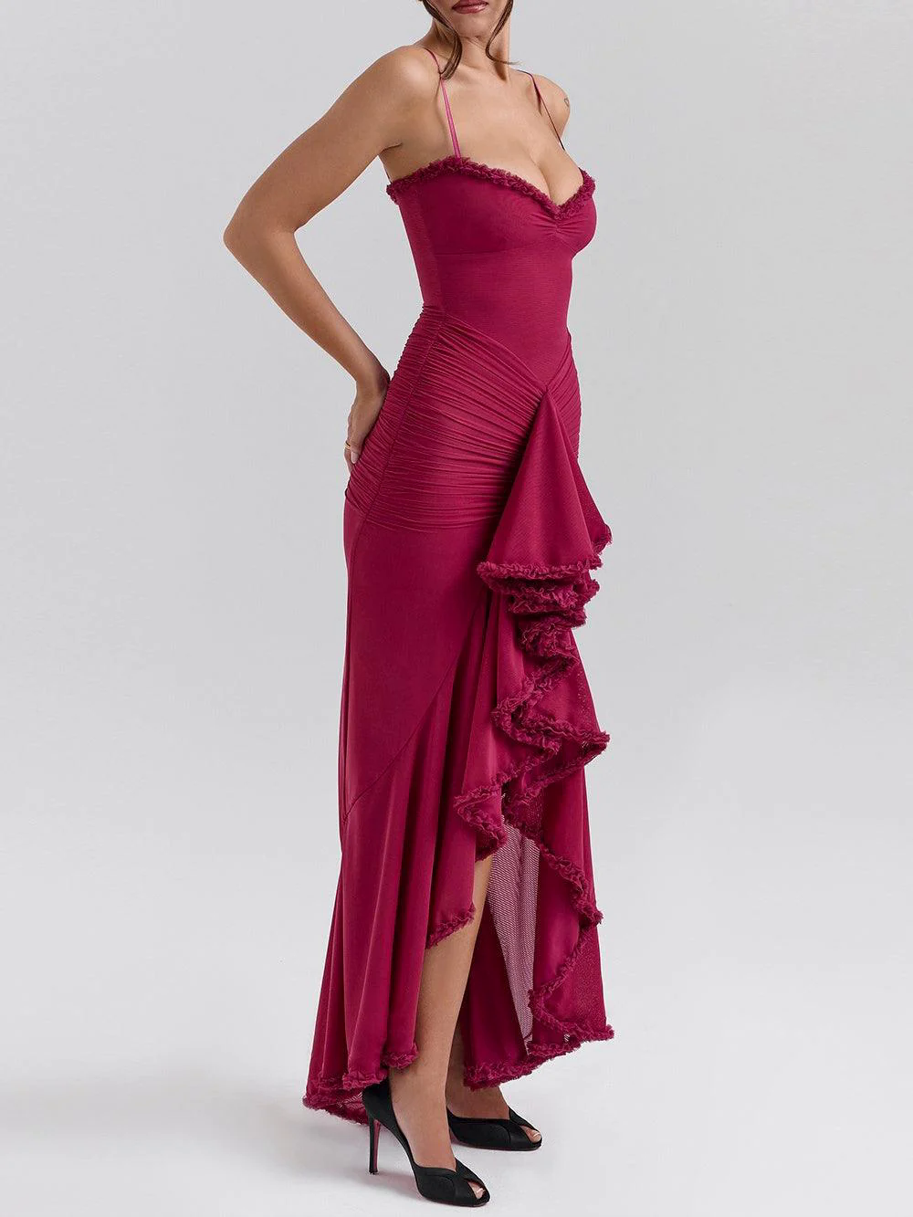 Off-the-shoulder mesh maxi dress Off-the-shoulder mesh maxi dress