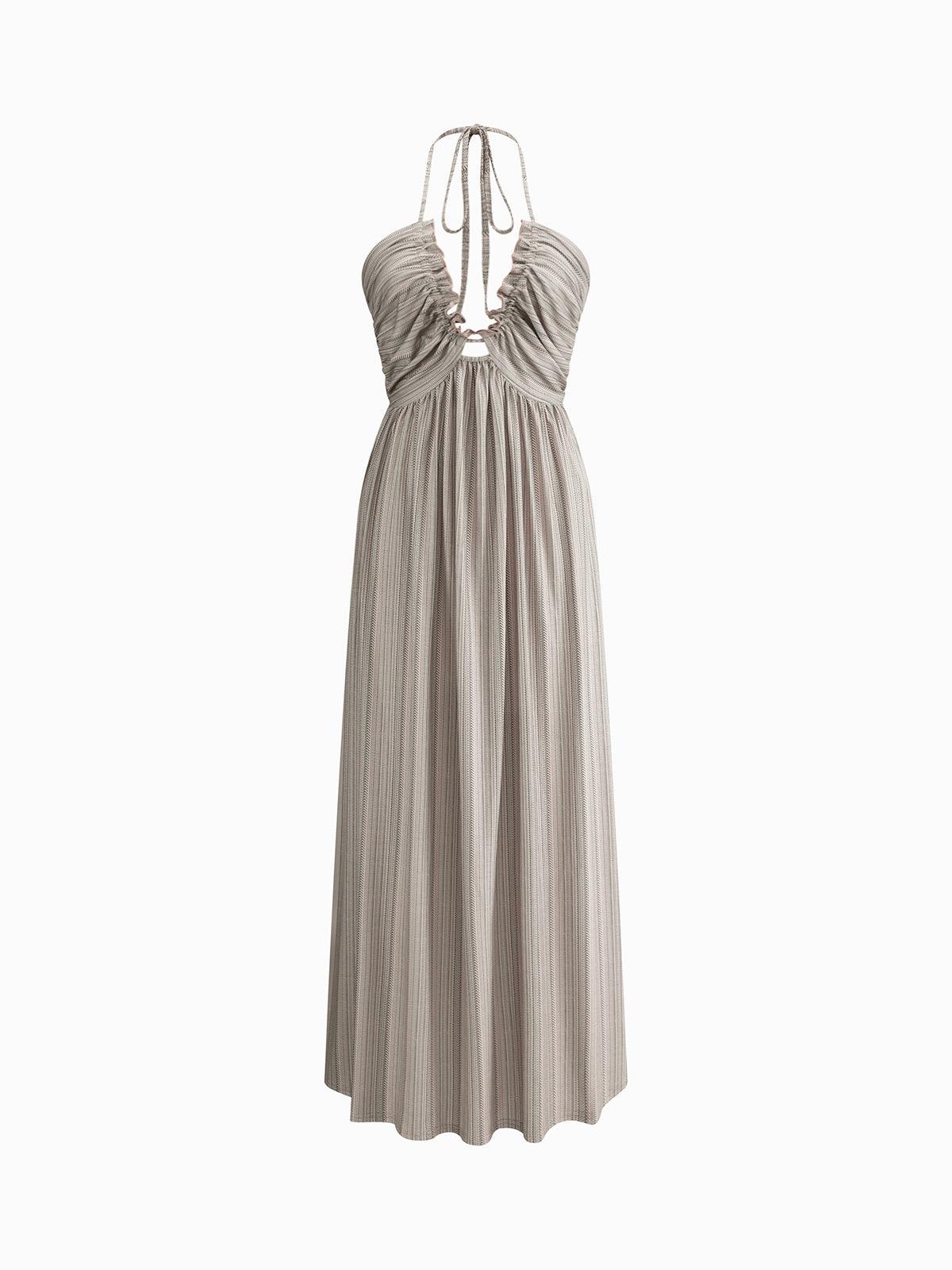 Backless U-Neck Halter Strap Long Dress Backless U-Neck Halter Strap Long Dress