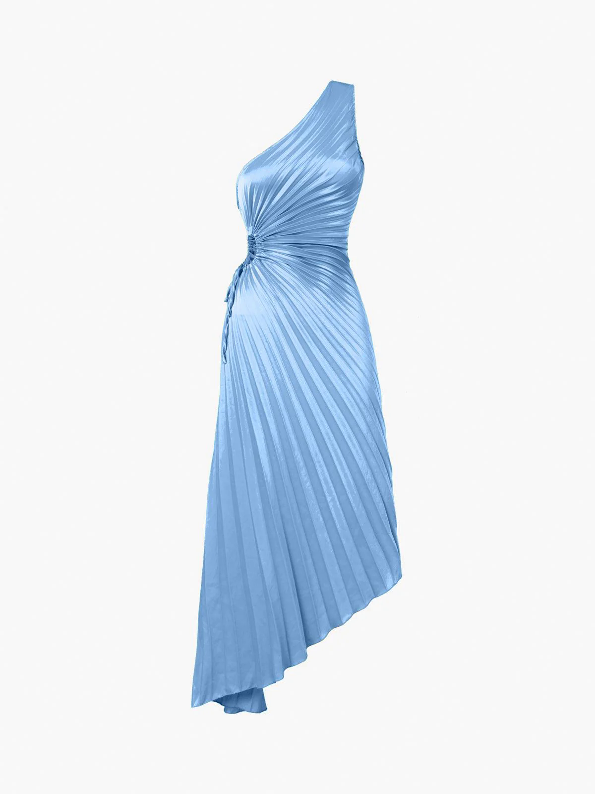 Bold In Pleat Satin Cutout Long Dress Bold In Pleat Satin Cutout Long Dress