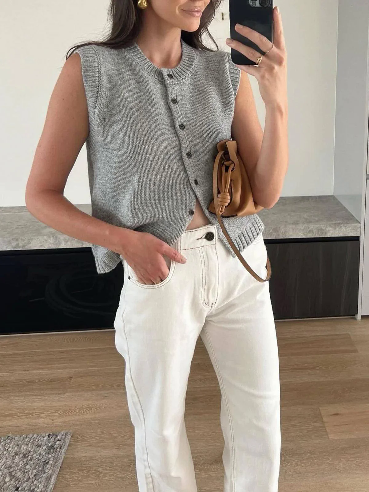 Casual Button Up Sweater Vest Casual Button Up Sweater Vest