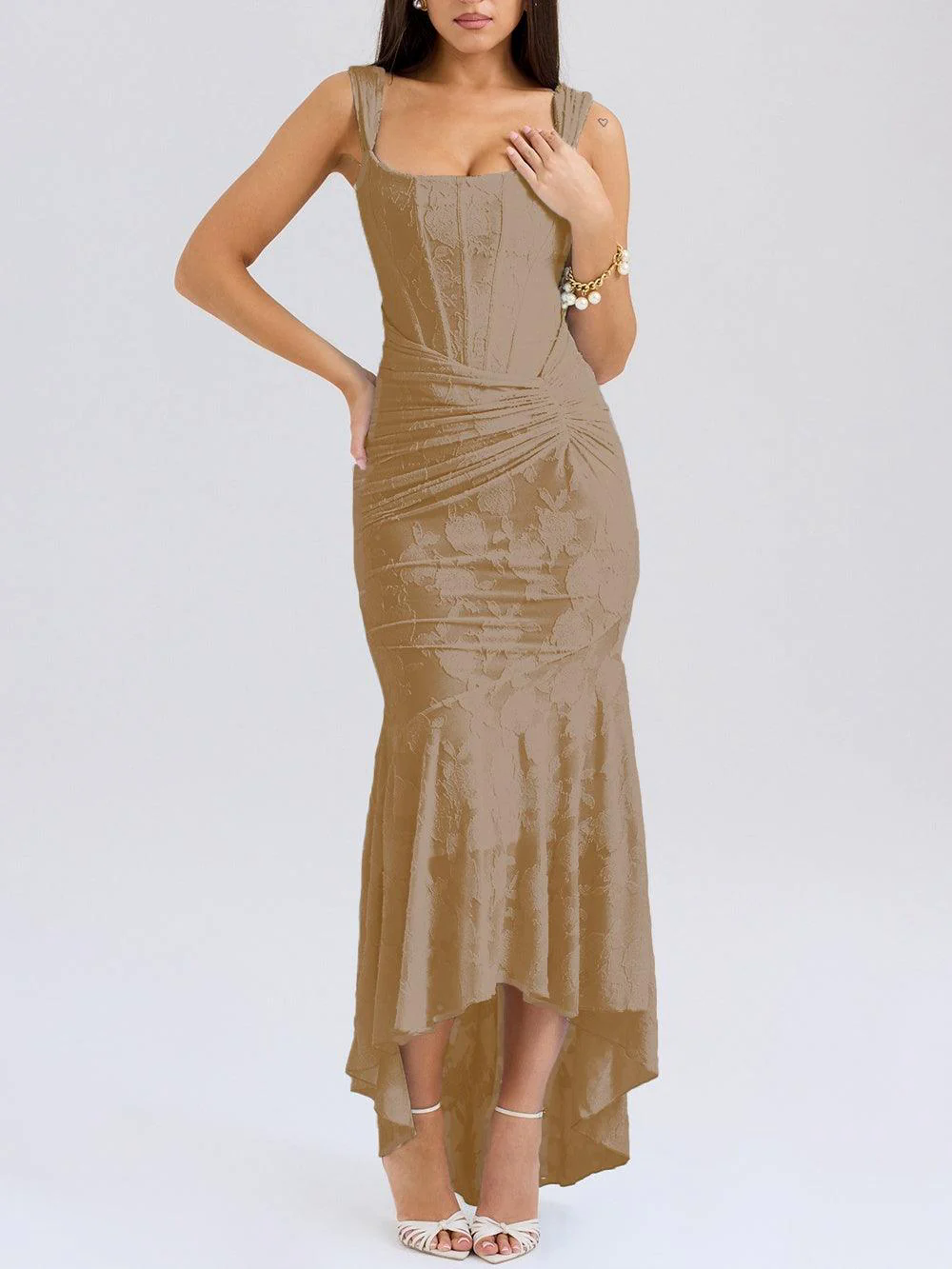 Blue bell floral maxi dress