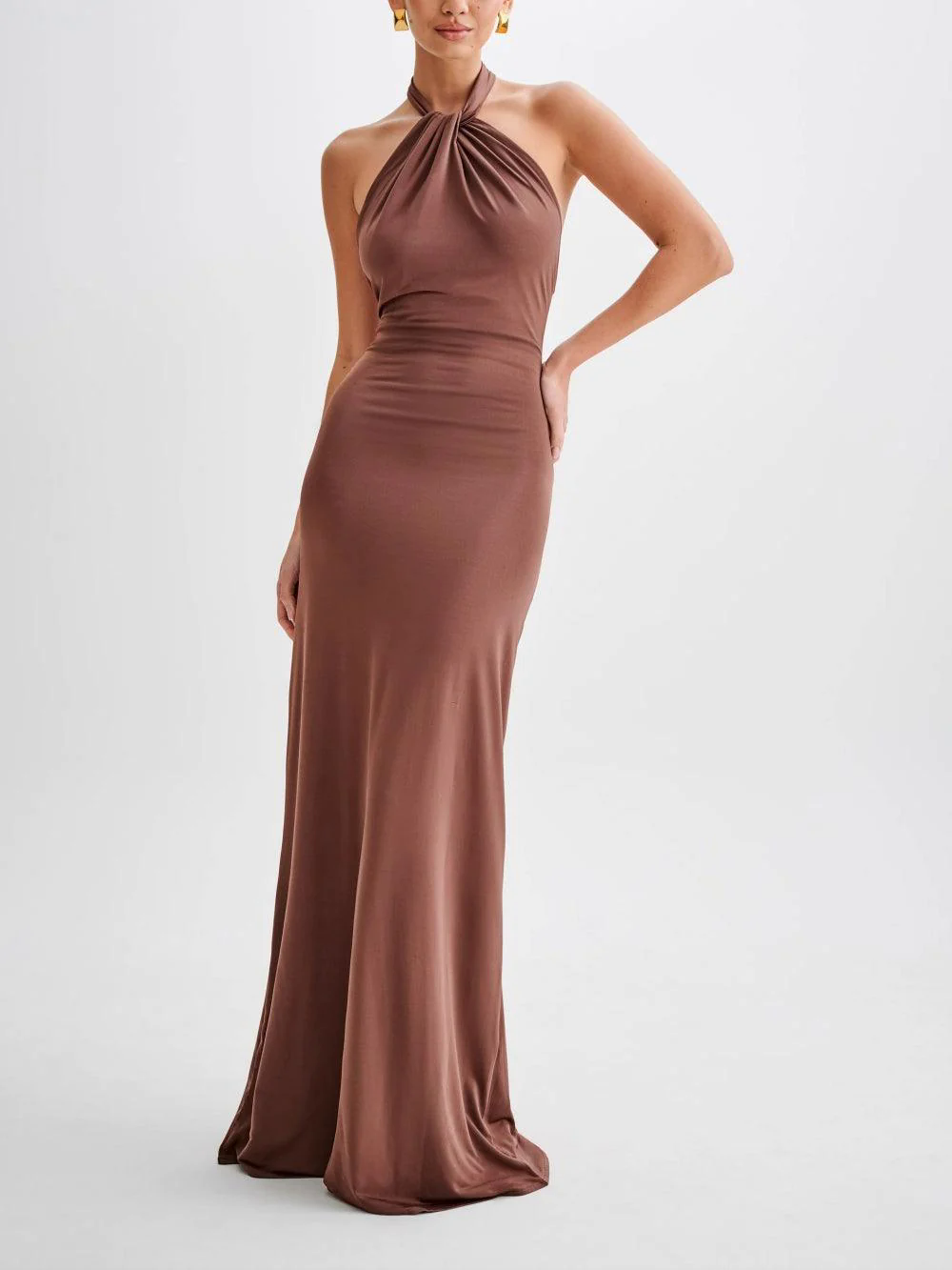 Slinky Halter Maxi Dress - Lagoon Slinky Halter Maxi Dress - Lagoon
