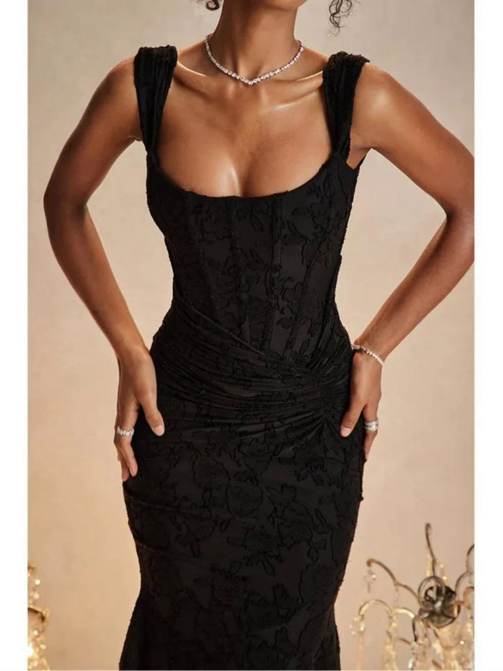 Black bell floral maxi dress Black bell floral maxi dress
