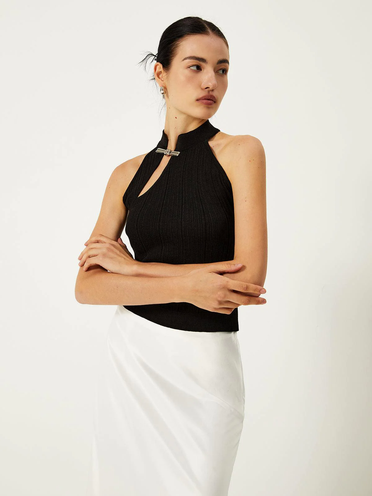 Asymmetrical Button Sweater Vest Asymmetrical Button Sweater Vest