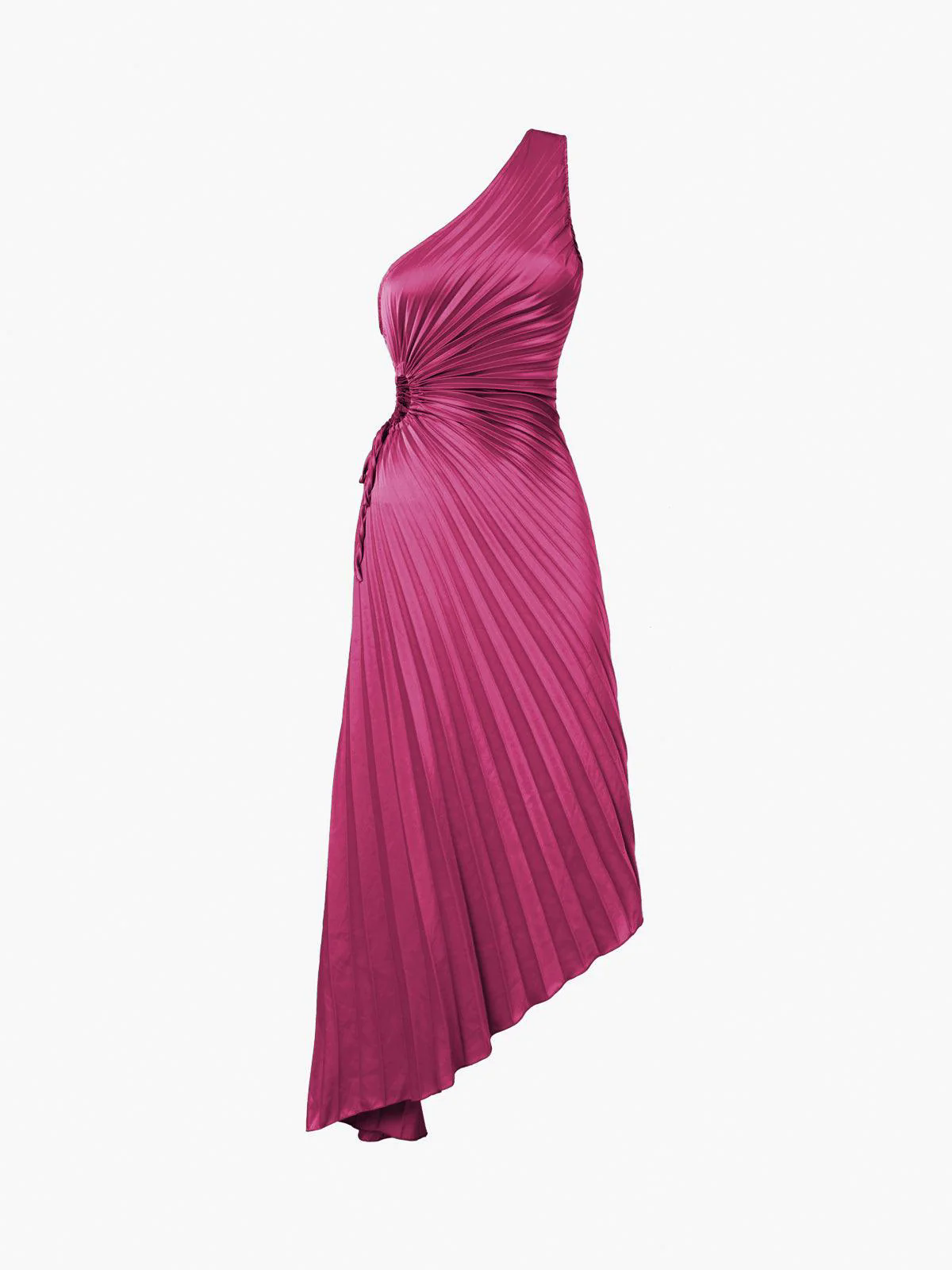 Bold In Pleat Satin Cutout Long Dress Bold In Pleat Satin Cutout Long Dress