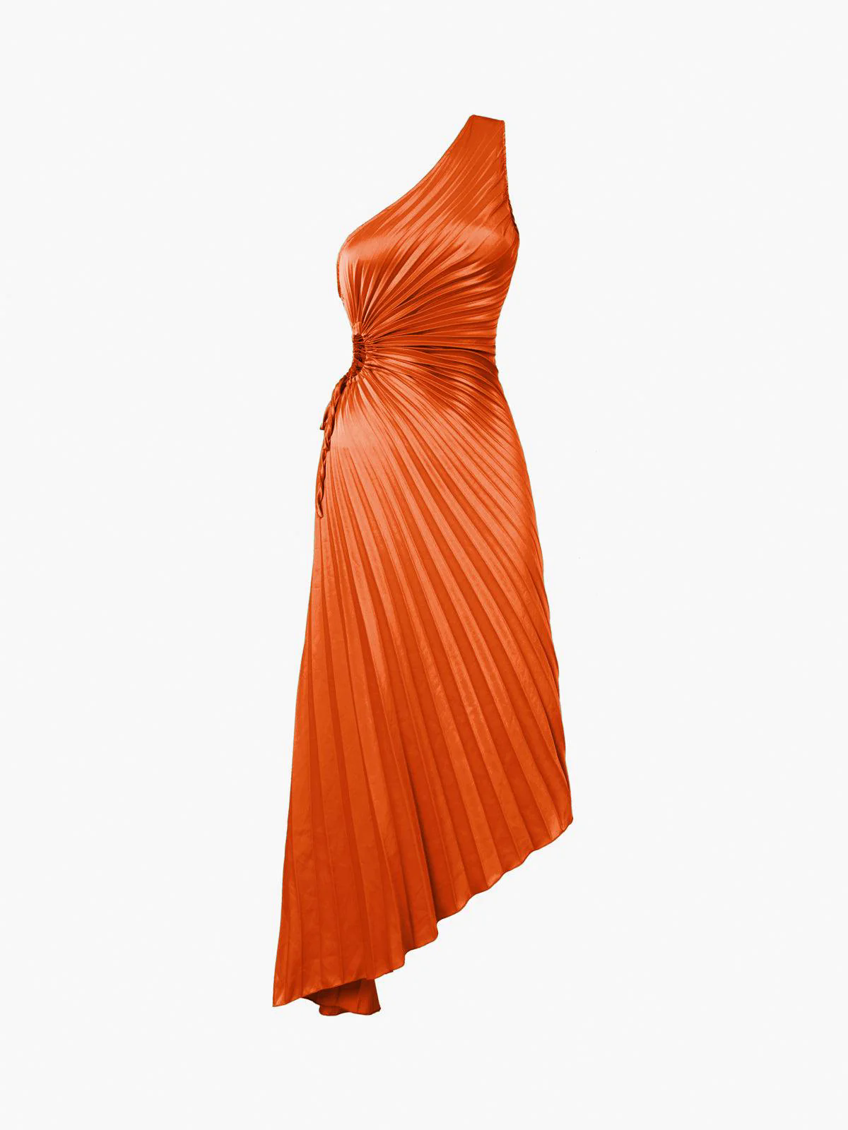 Bold In Pleat Satin Cutout Long Dress Bold In Pleat Satin Cutout Long Dress