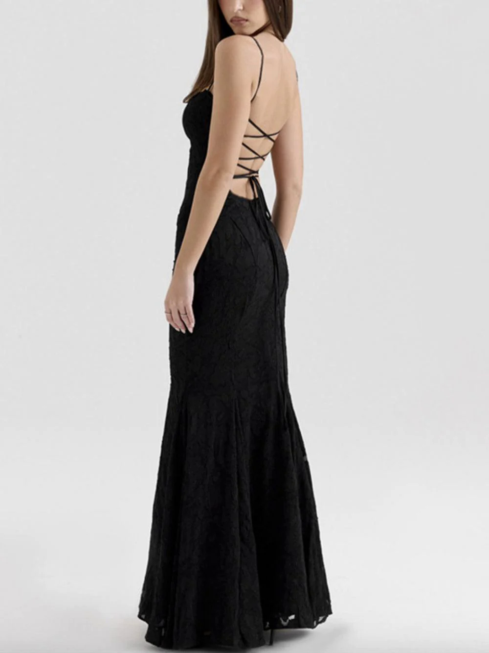 Tie-back fishtail maxi dress Tie-back fishtail maxi dress