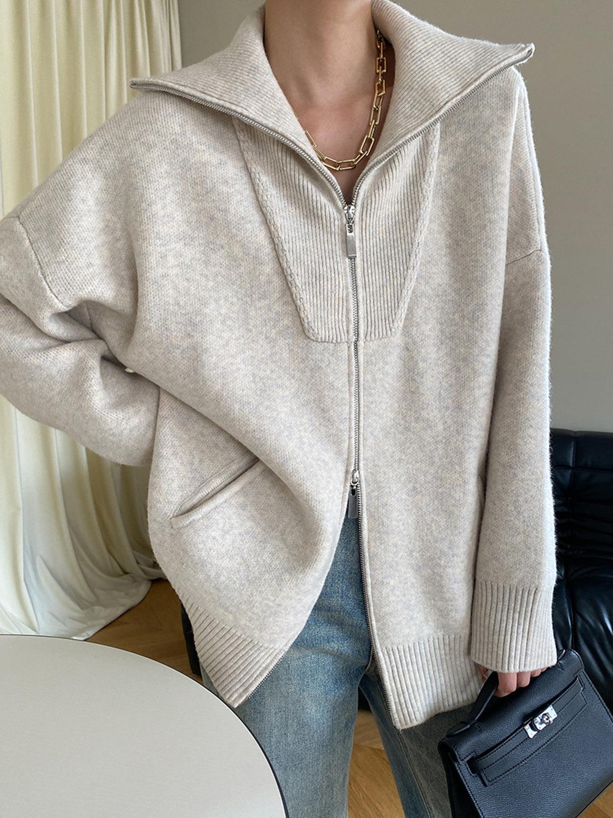 Oversized Open Collar Cardigan Oversized Open Collar Cardigan