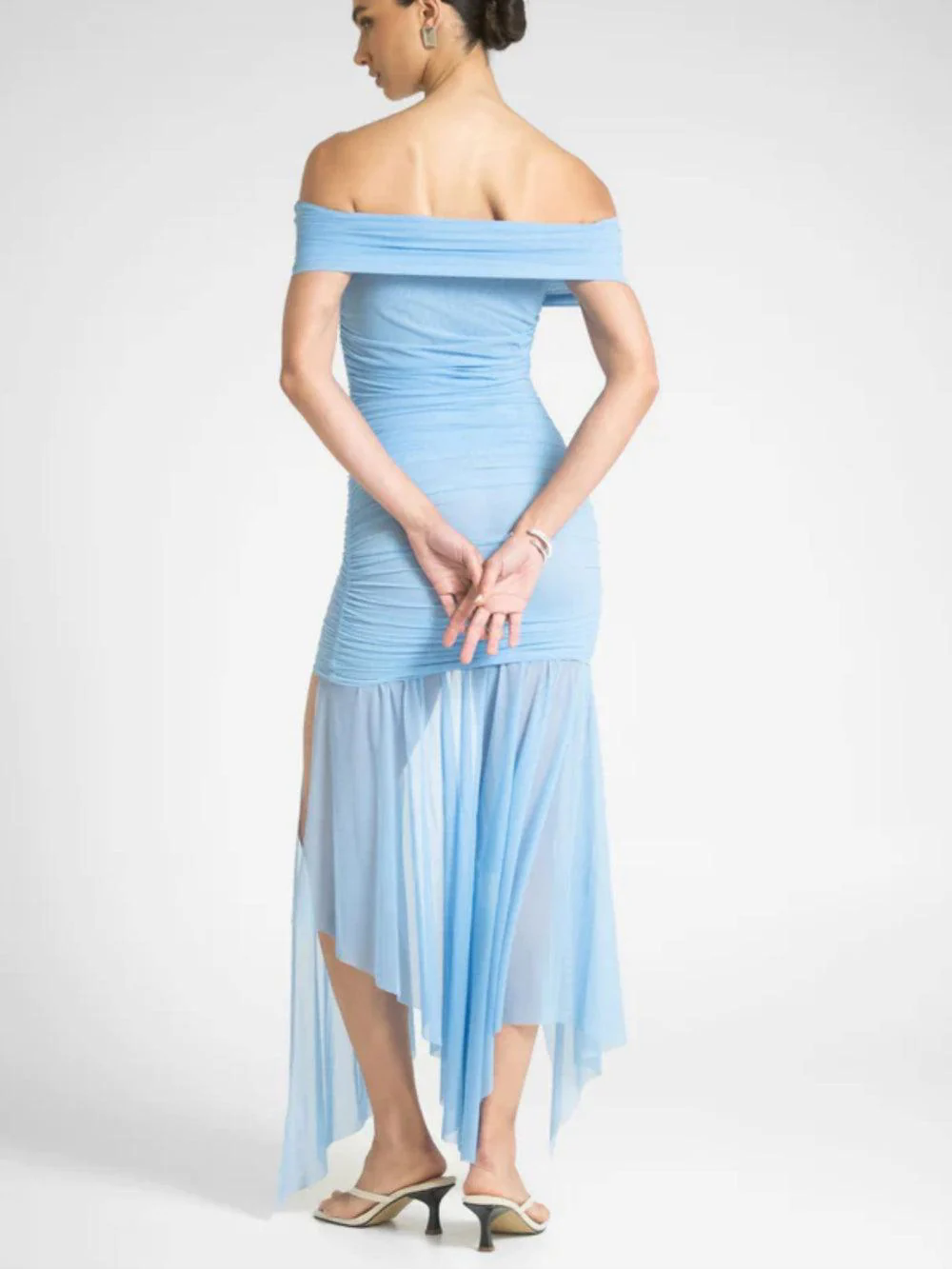Fashion tube top halter neck waist slim fit solid color dress Fashion tube top halter neck waist slim fit solid color dress