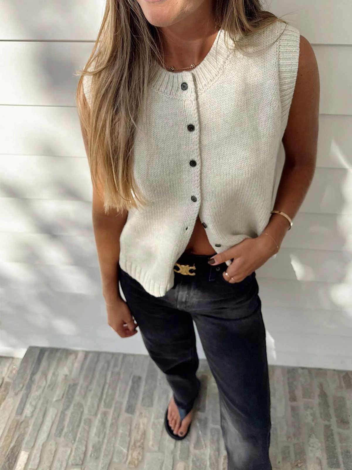 Casual Button Up Sweater Vest Casual Button Up Sweater Vest