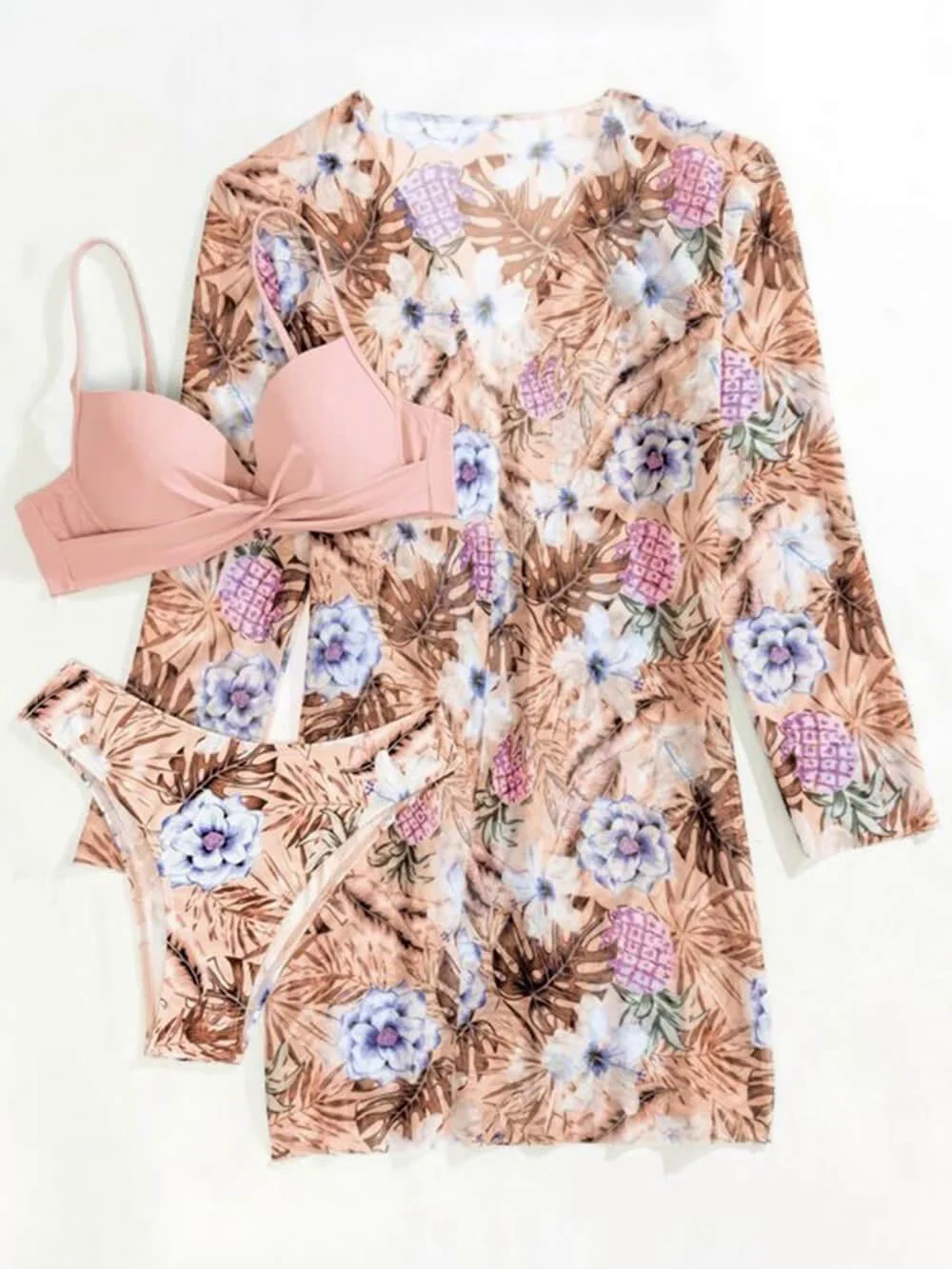 Printed Swimsuit Three-Piece Set Printed Swimsuit Three-Piece Set