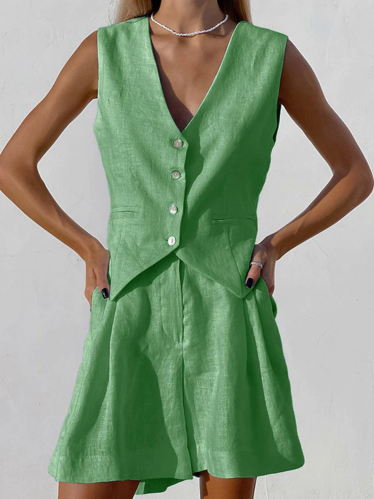 Paros Cover Up Two Piece Shorts Set Paros Cover Up Two Piece Shorts Set