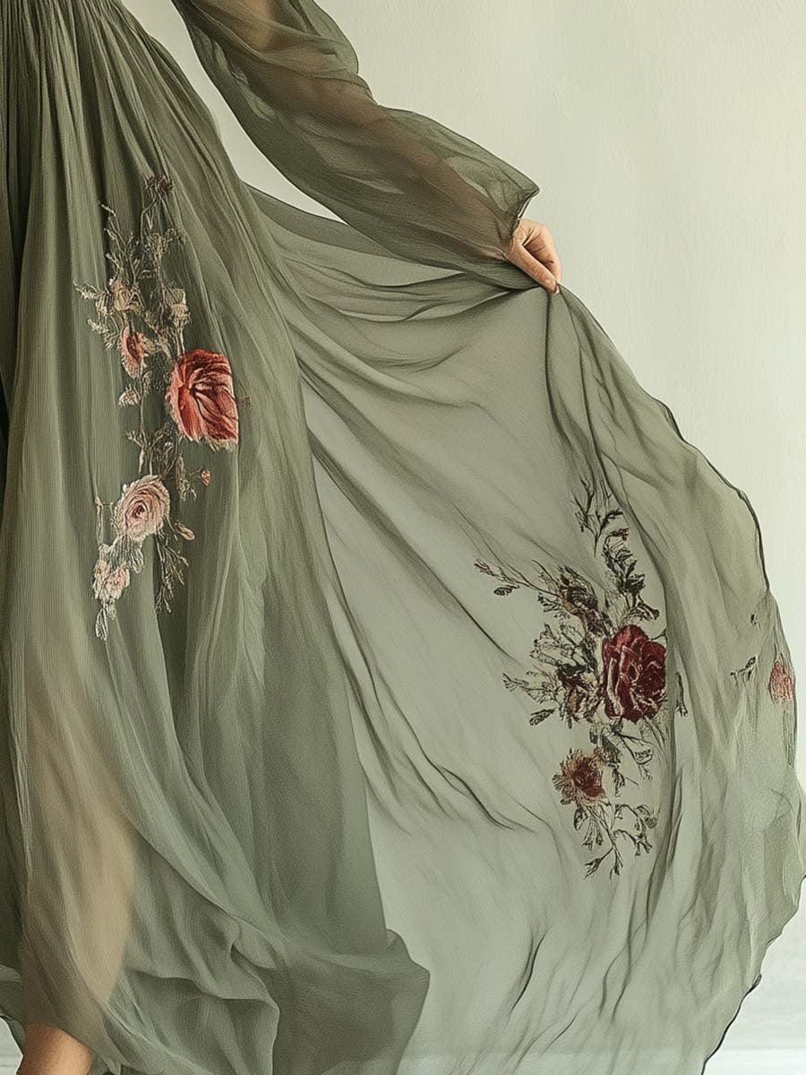 Chiffon Fashion Printed Dress Chiffon Fashion Printed Dress