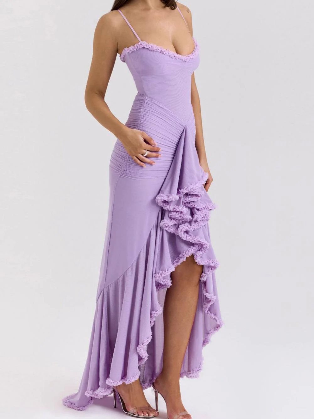 Off-the-shoulder mesh maxi dress Off-the-shoulder mesh maxi dress