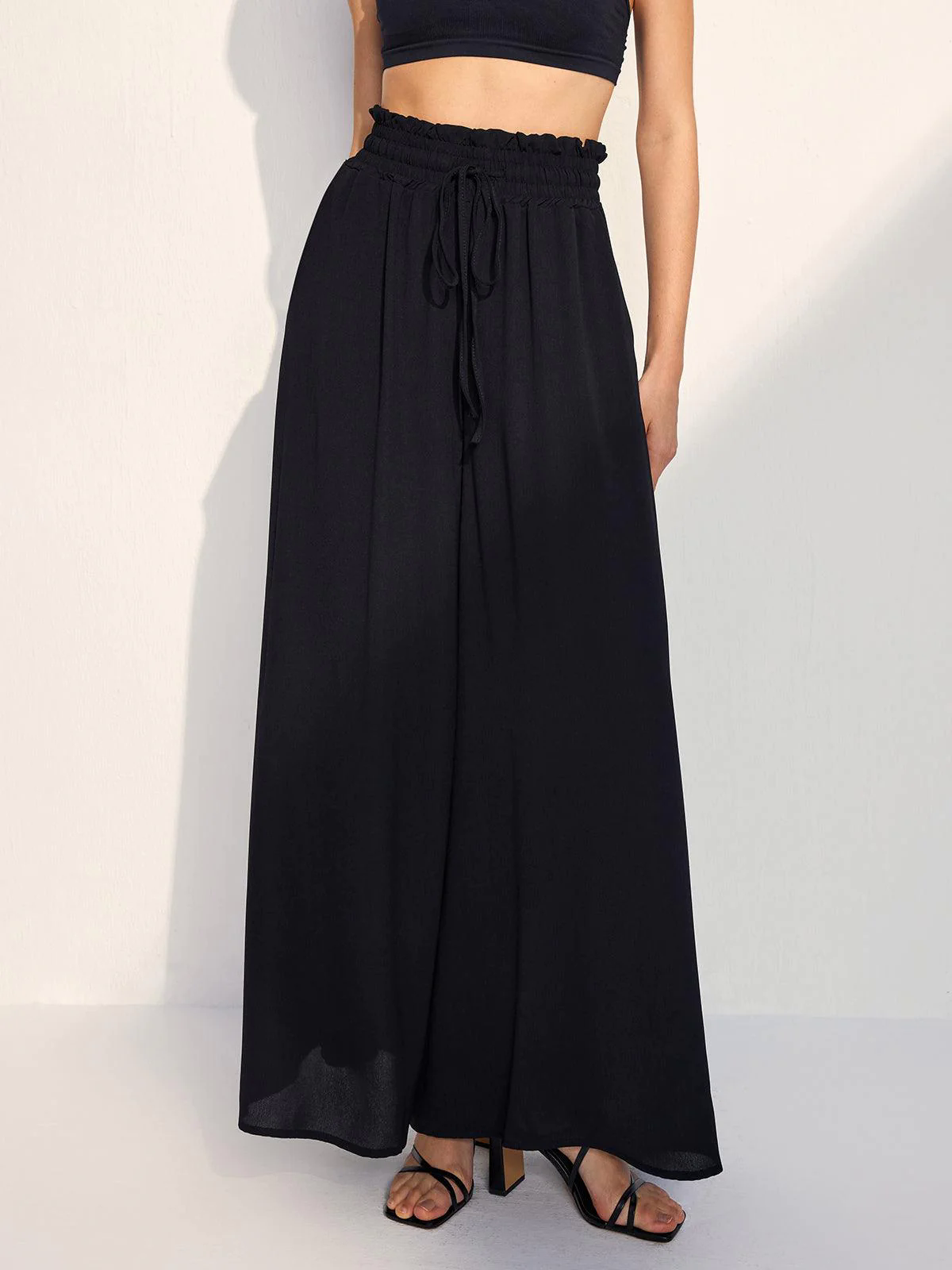 Casual Drawstring Elastic Waist Pants Casual Drawstring Elastic Waist Pants