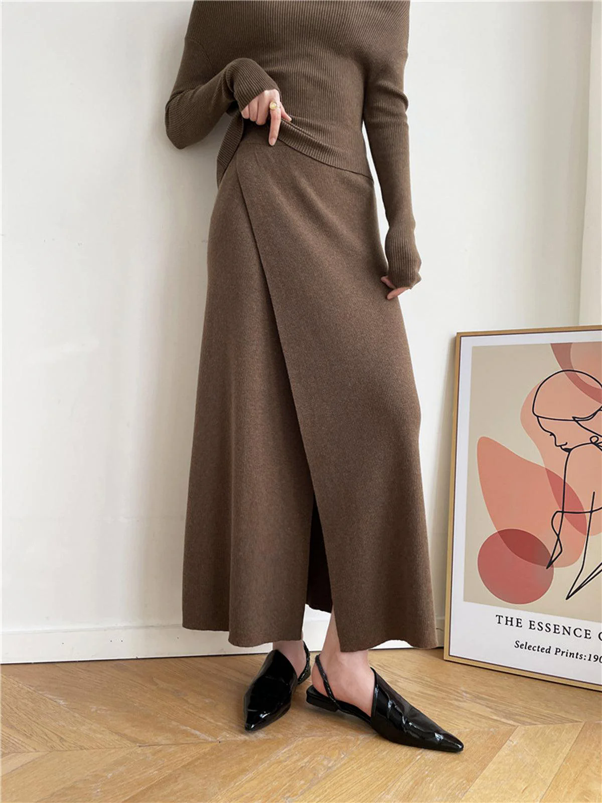 Caramel Slit Maxi Knit Skirt Caramel Slit Maxi Knit Skirt
