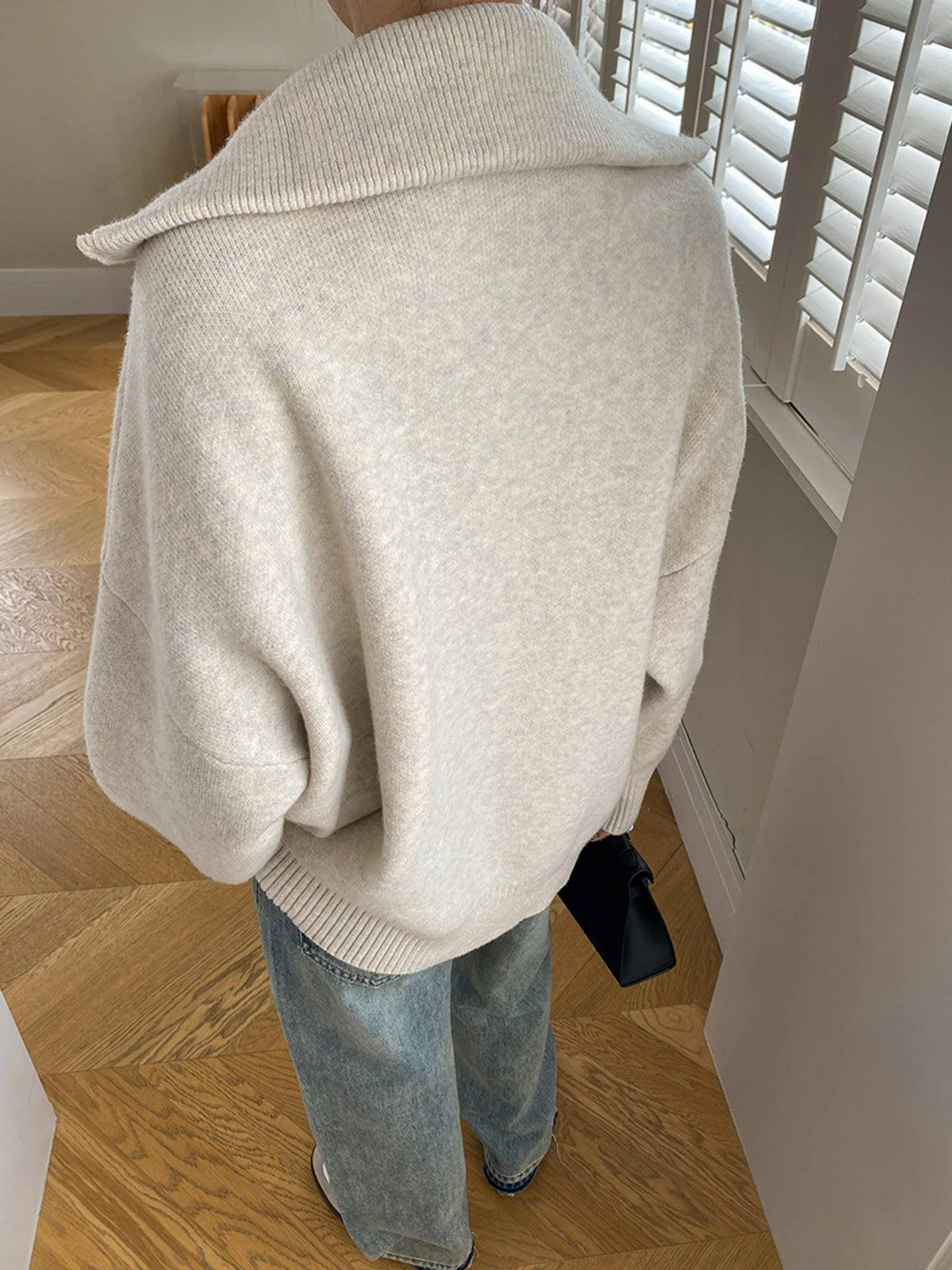 Oversized Open Collar Cardigan Oversized Open Collar Cardigan
