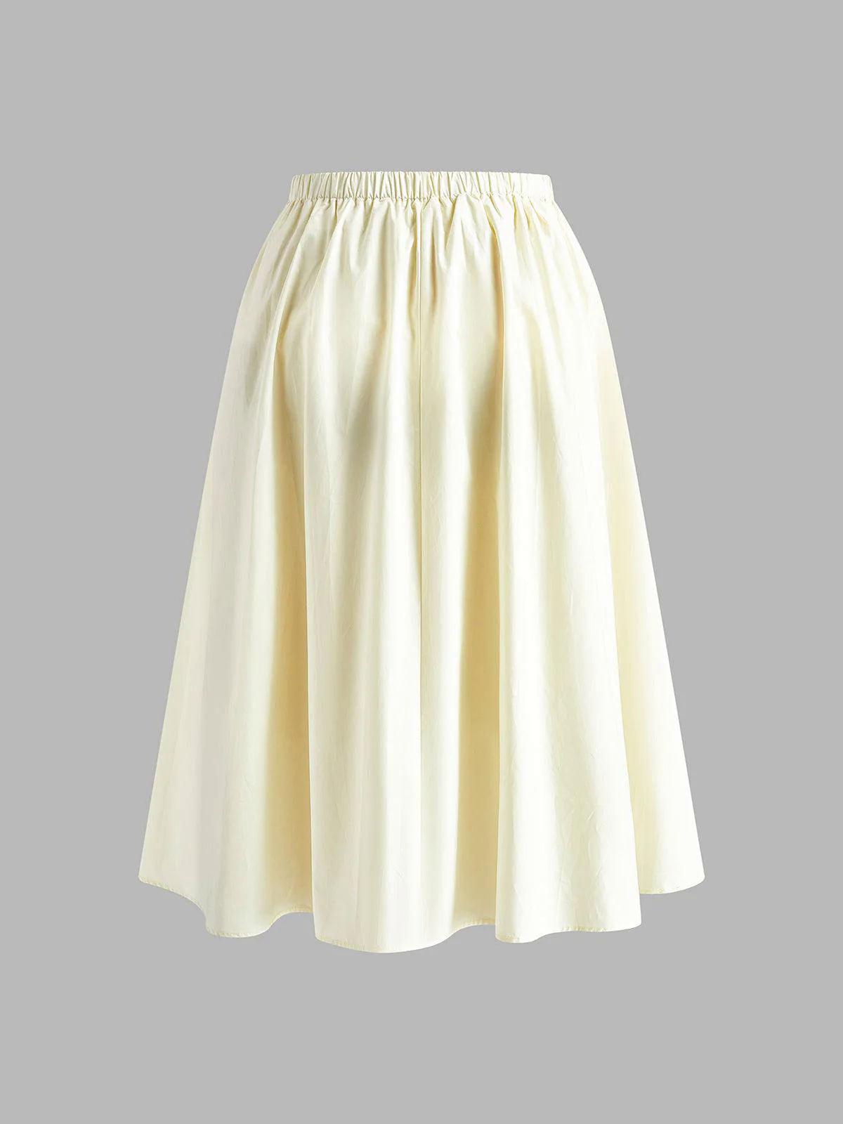 Cotton Creamy Pleated Maxi Skirt Cotton Creamy Pleated Maxi Skirt