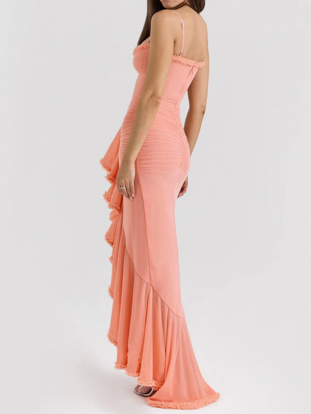 Off-the-shoulder mesh maxi dress Off-the-shoulder mesh maxi dress